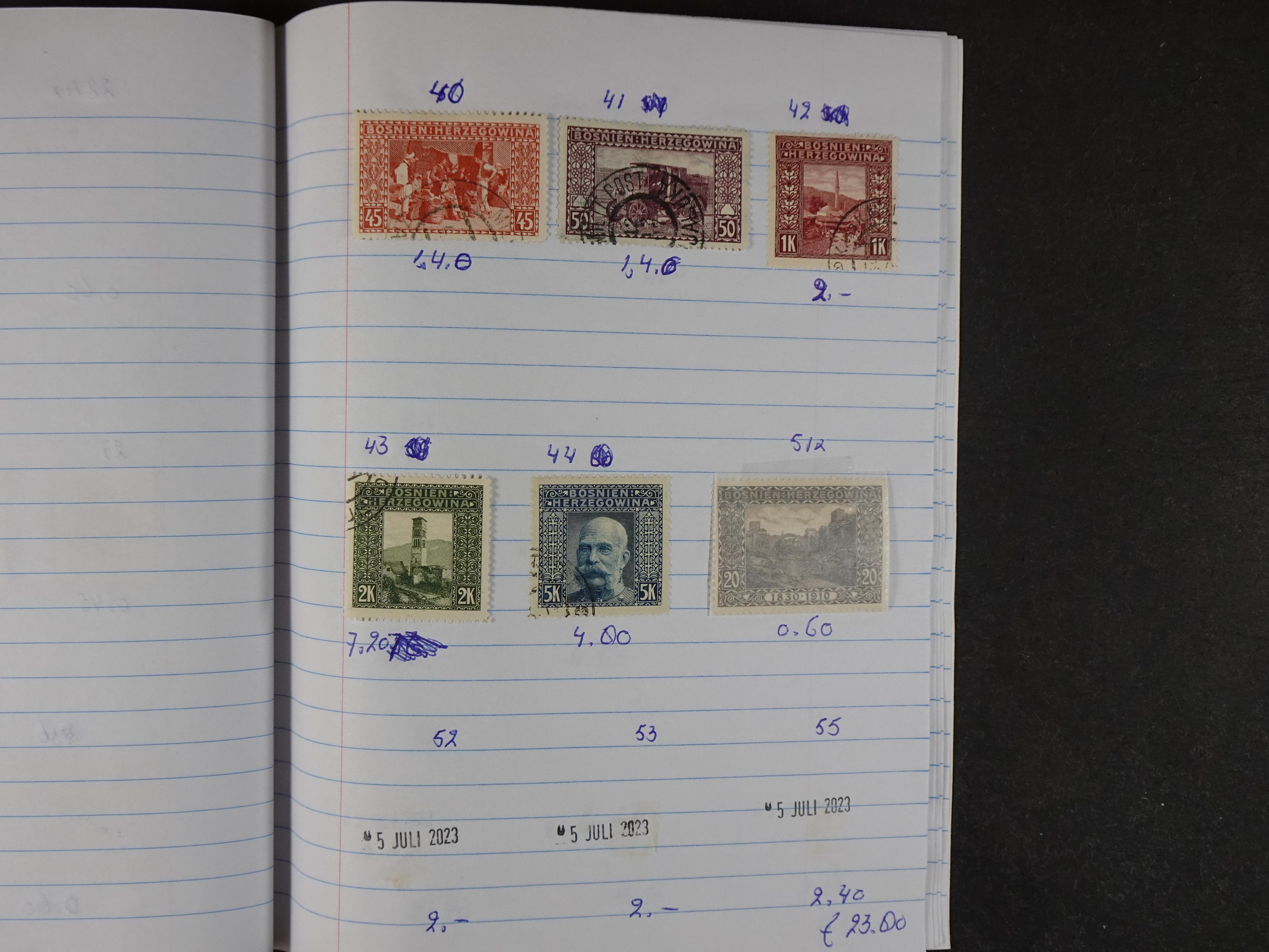 Mooie partij gelopen Rondzendboekjes.
Veel postfris.
Enorme restwaarde 183