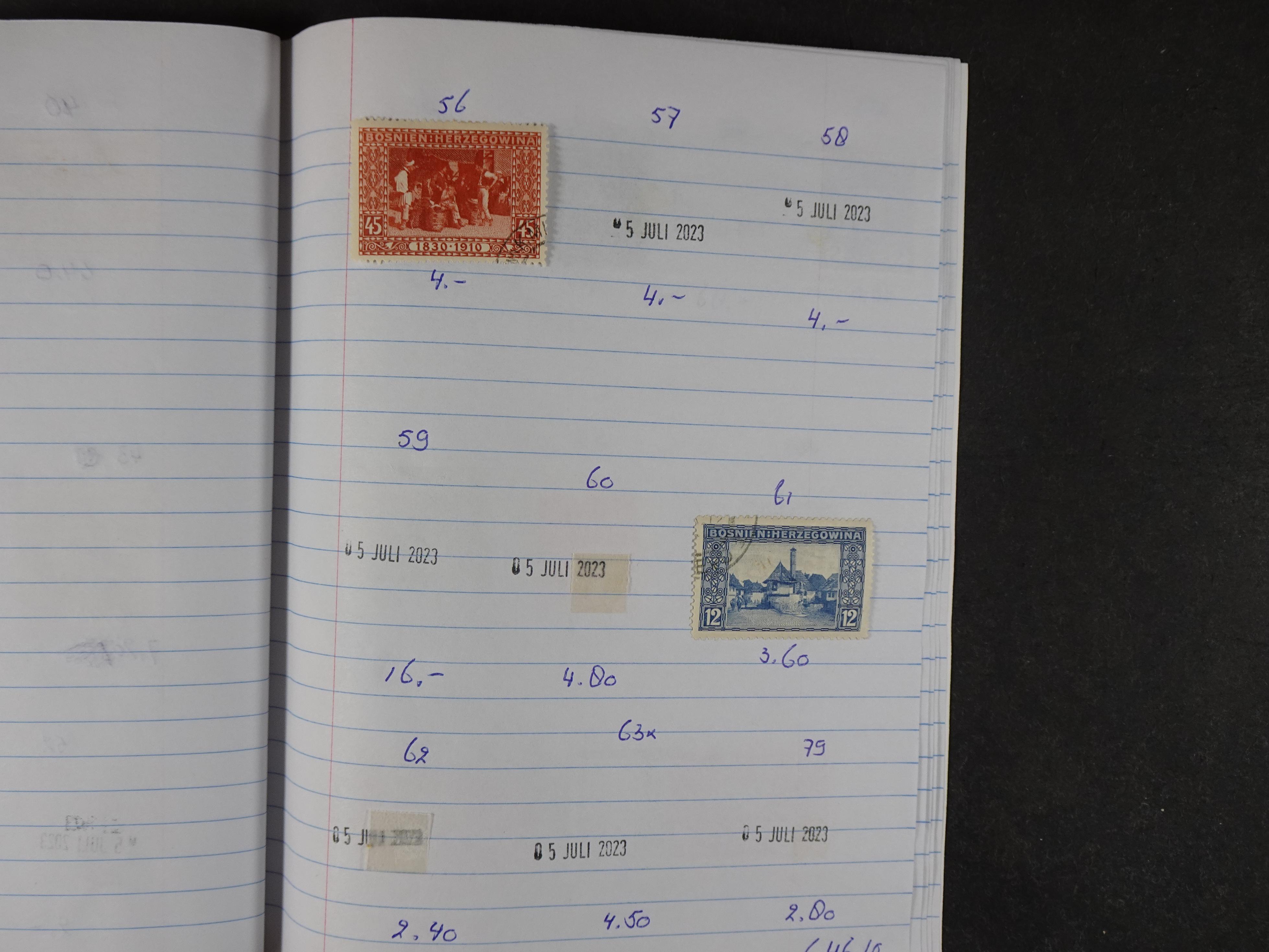 Mooie partij gelopen Rondzendboekjes.
Veel postfris.
Enorme restwaarde 184