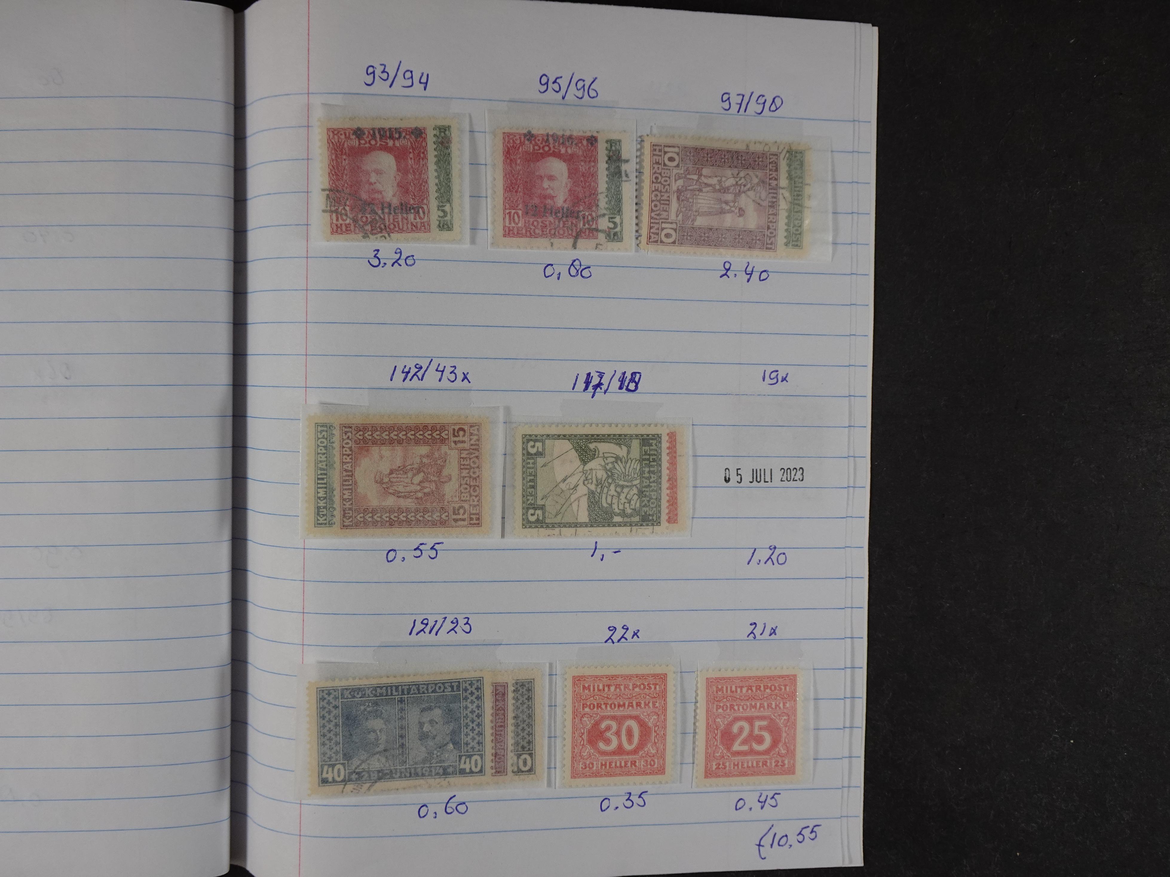 Mooie partij gelopen Rondzendboekjes.
Veel postfris.
Enorme restwaarde 186