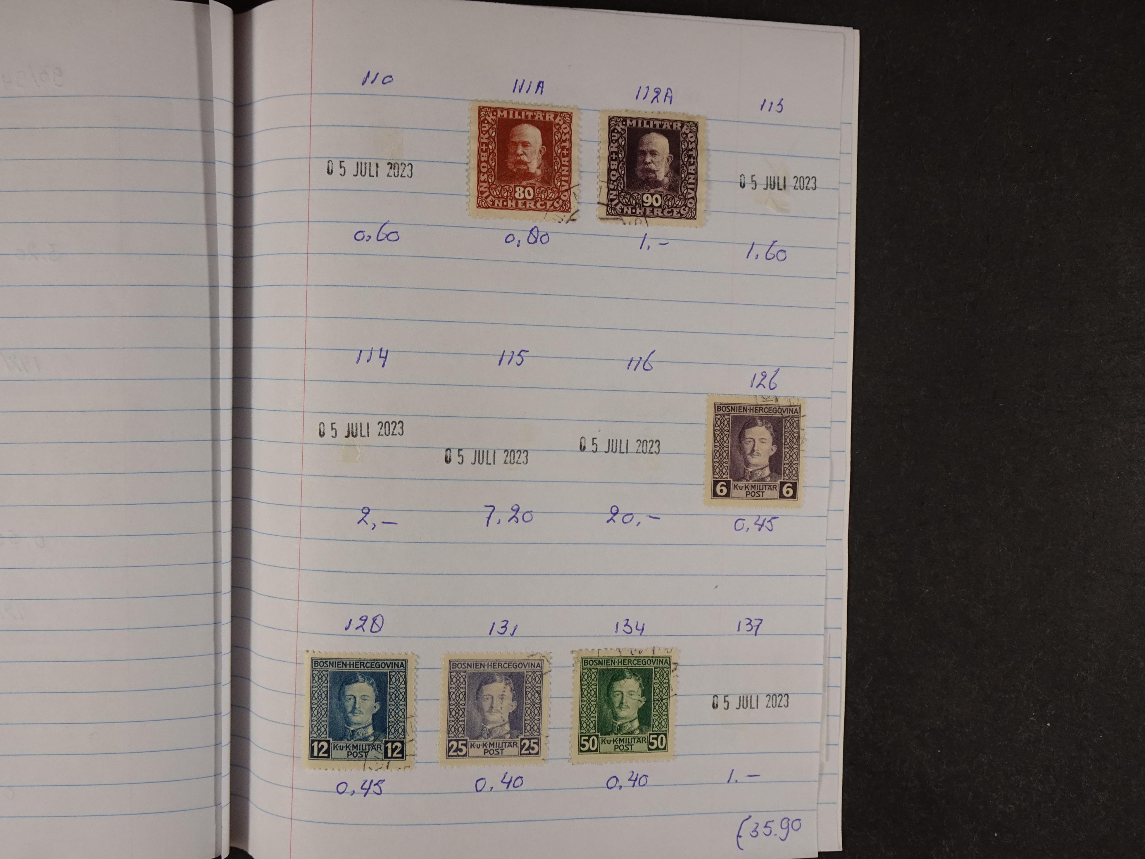 Mooie partij gelopen Rondzendboekjes.
Veel postfris.
Enorme restwaarde 187