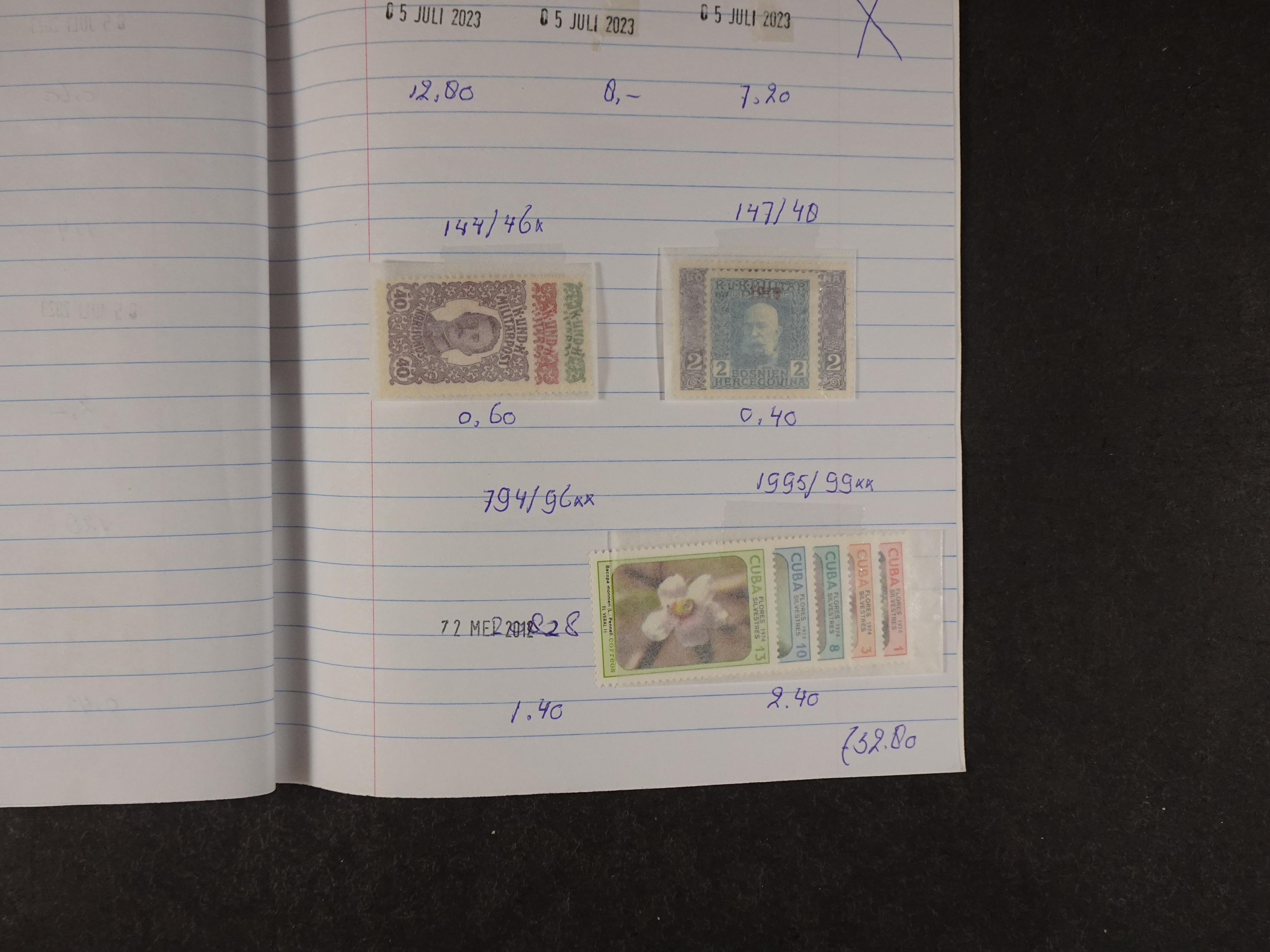 Mooie partij gelopen Rondzendboekjes.
Veel postfris.
Enorme restwaarde 188