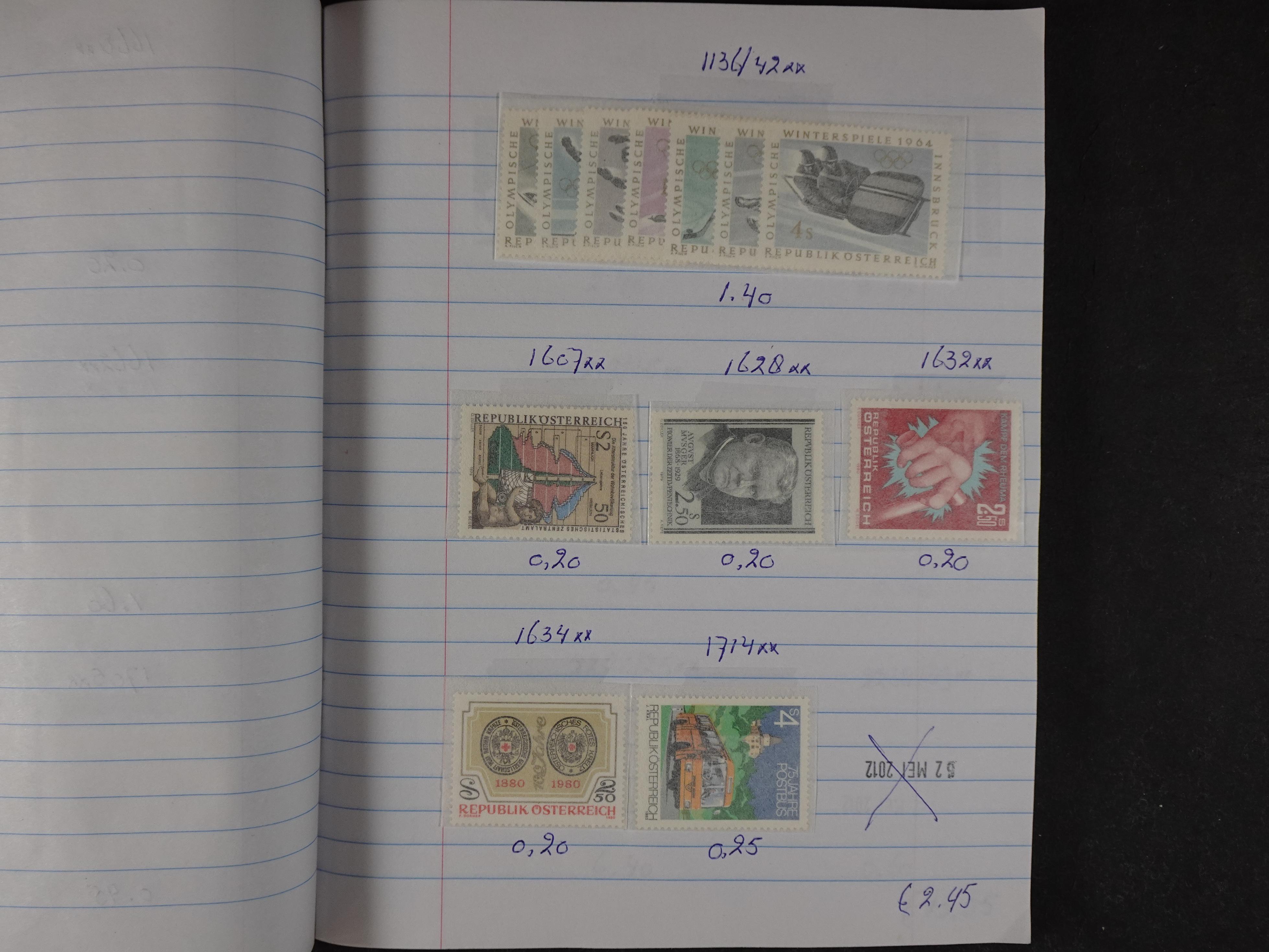 Mooie partij gelopen Rondzendboekjes.
Veel postfris.
Enorme restwaarde 195