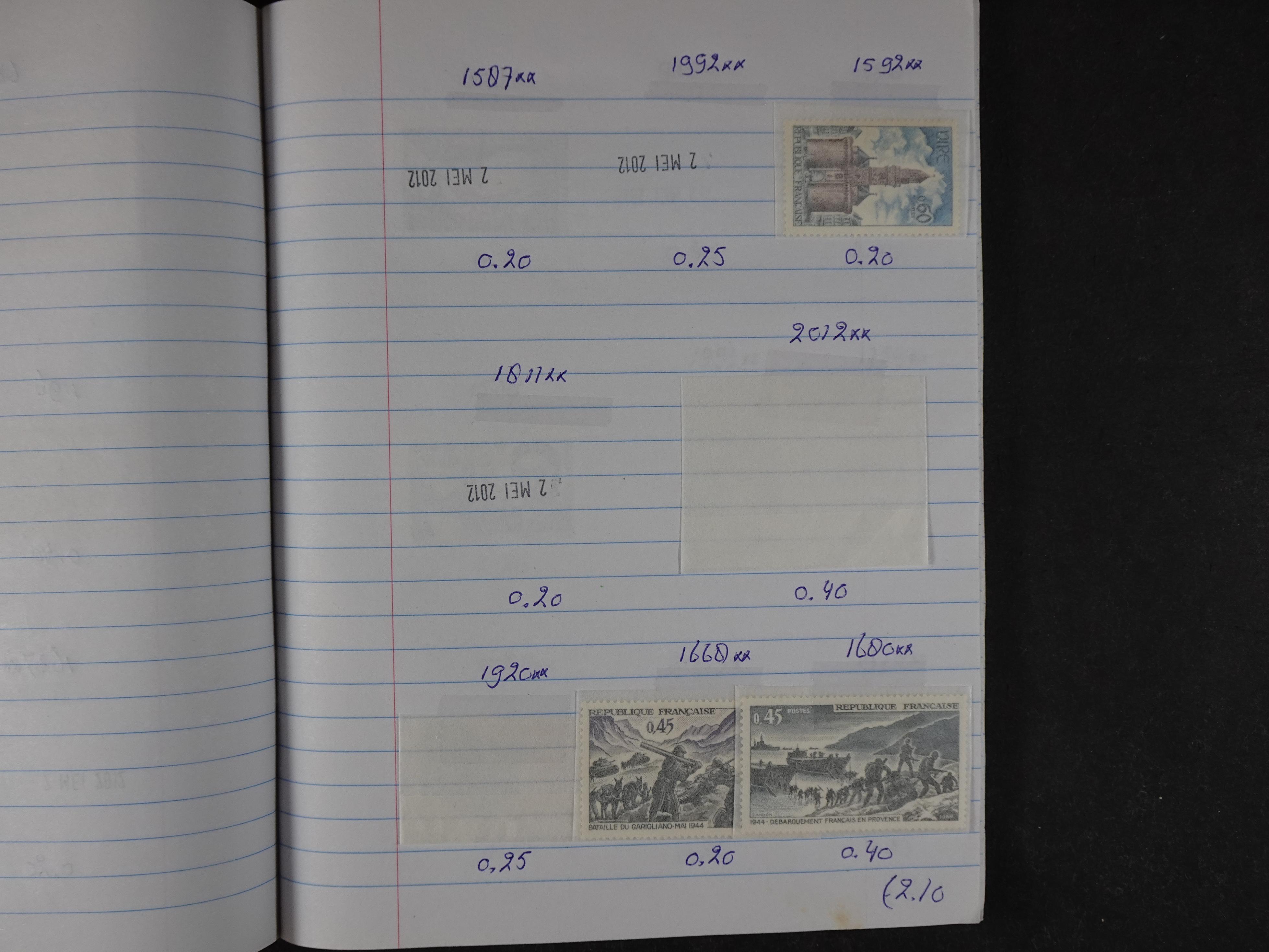 Mooie partij gelopen Rondzendboekjes.
Veel postfris.
Enorme restwaarde 202
