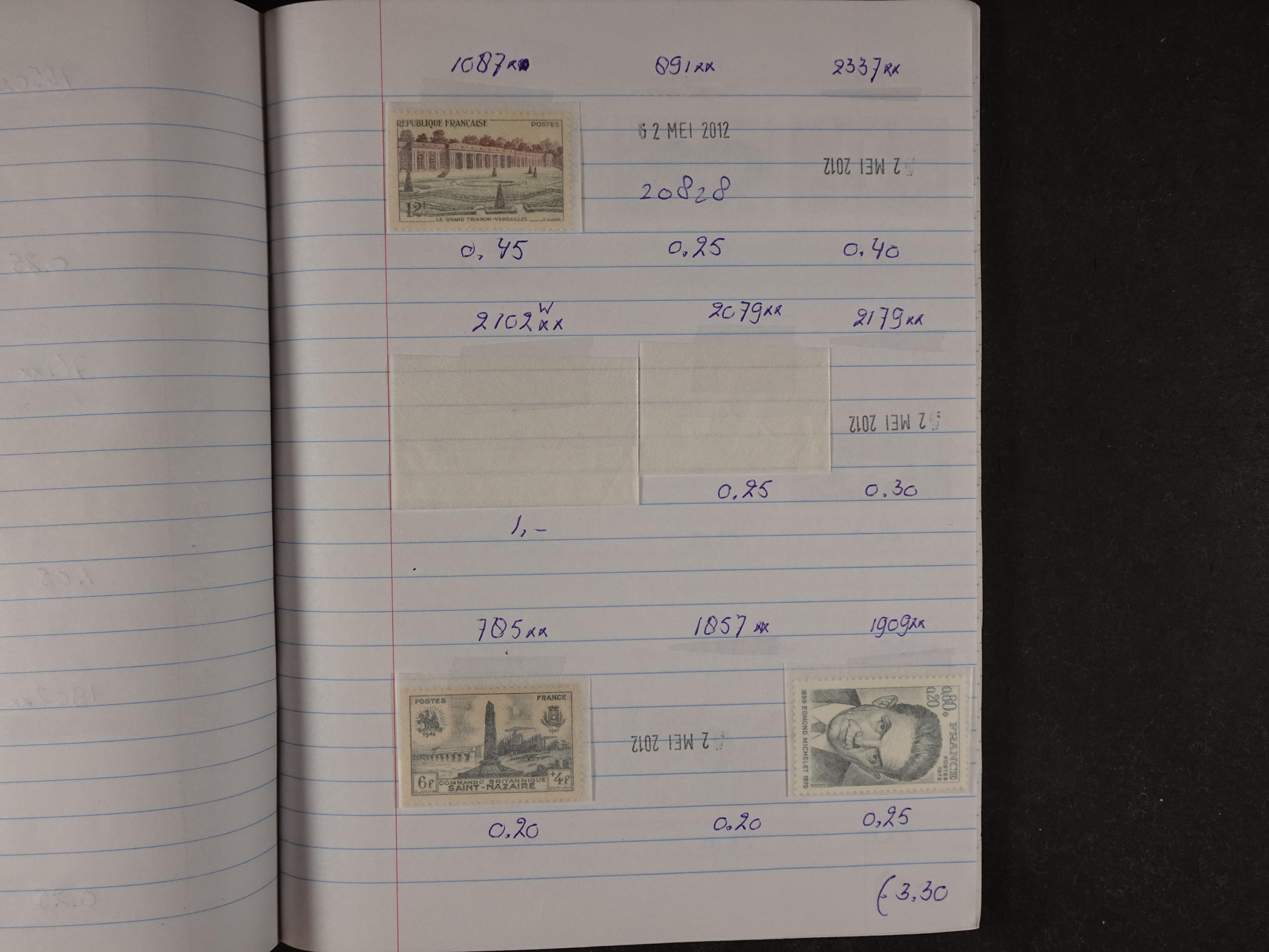 Mooie partij gelopen Rondzendboekjes.
Veel postfris.
Enorme restwaarde 205