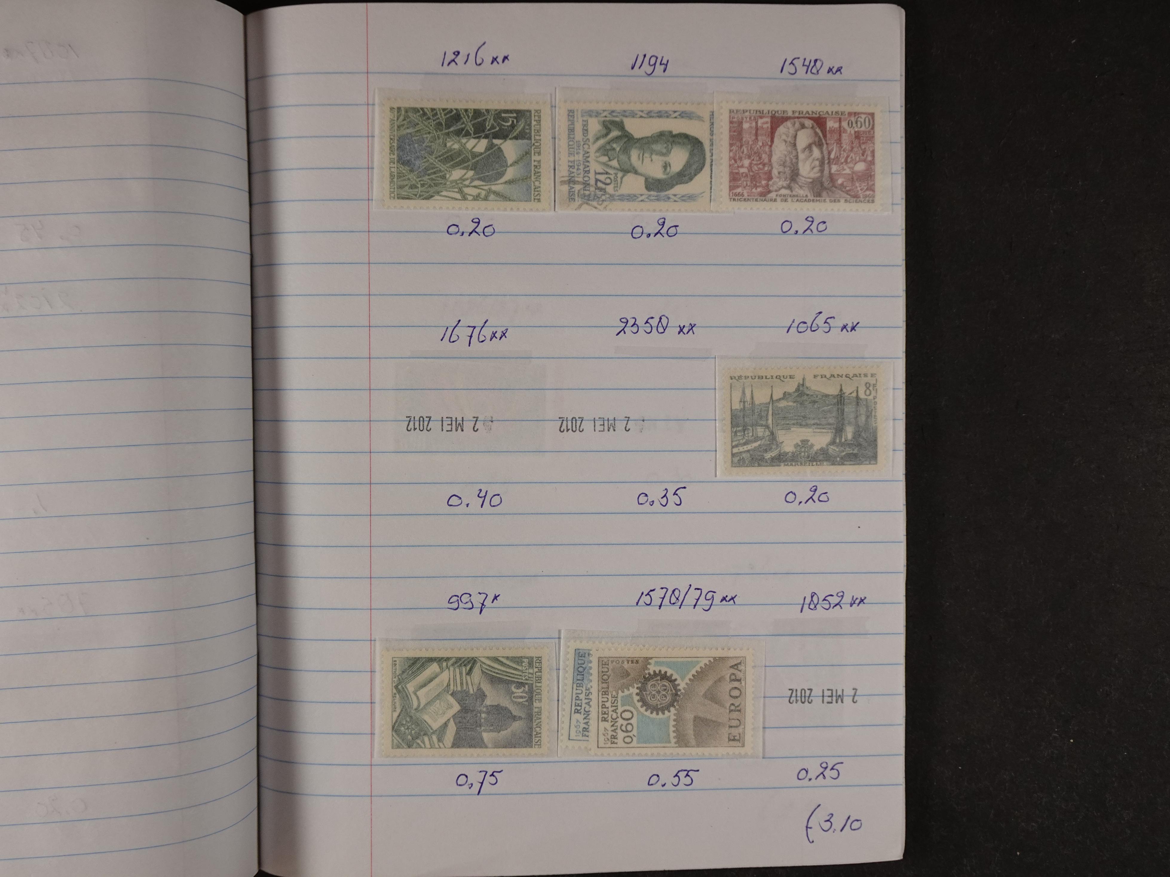 Mooie partij gelopen Rondzendboekjes.
Veel postfris.
Enorme restwaarde 206