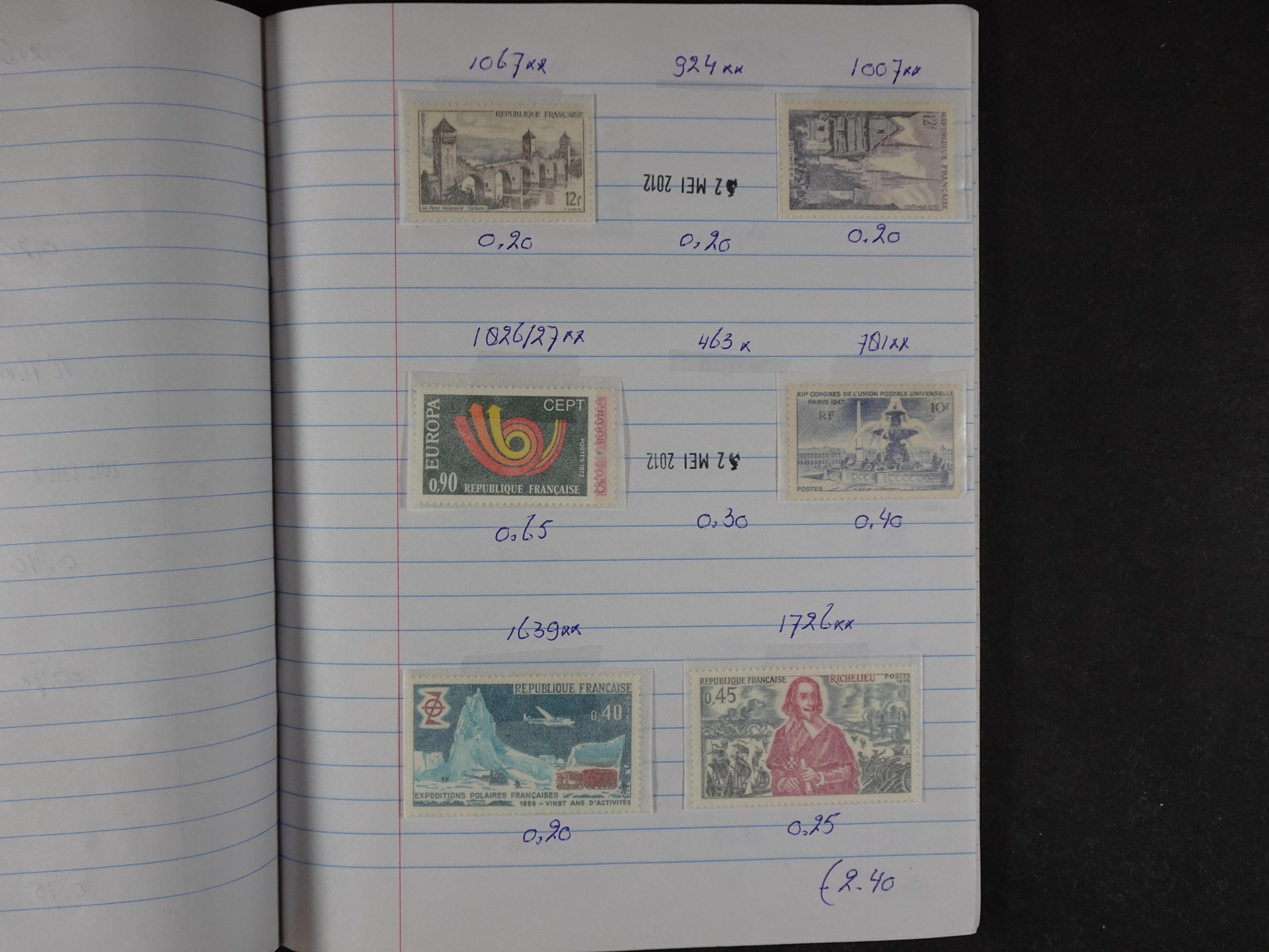 Mooie partij gelopen Rondzendboekjes.
Veel postfris.
Enorme restwaarde 207