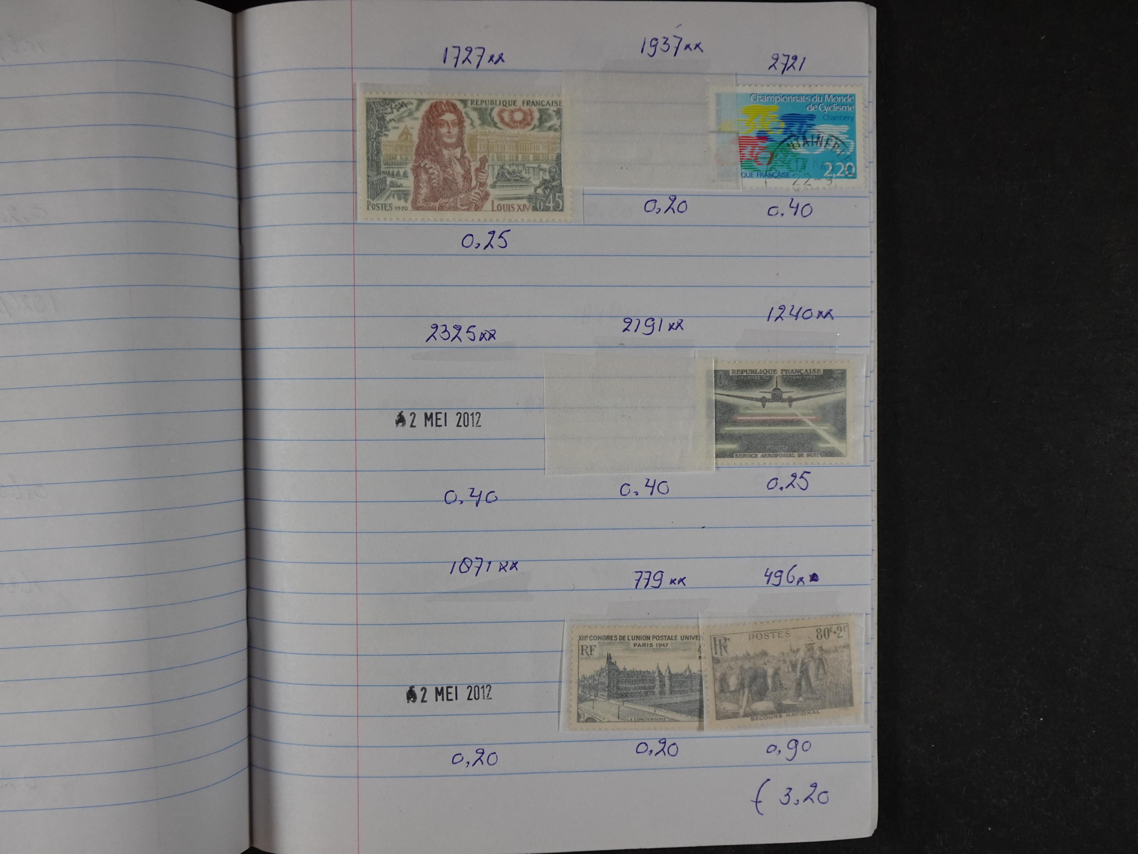 Mooie partij gelopen Rondzendboekjes.
Veel postfris.
Enorme restwaarde 208