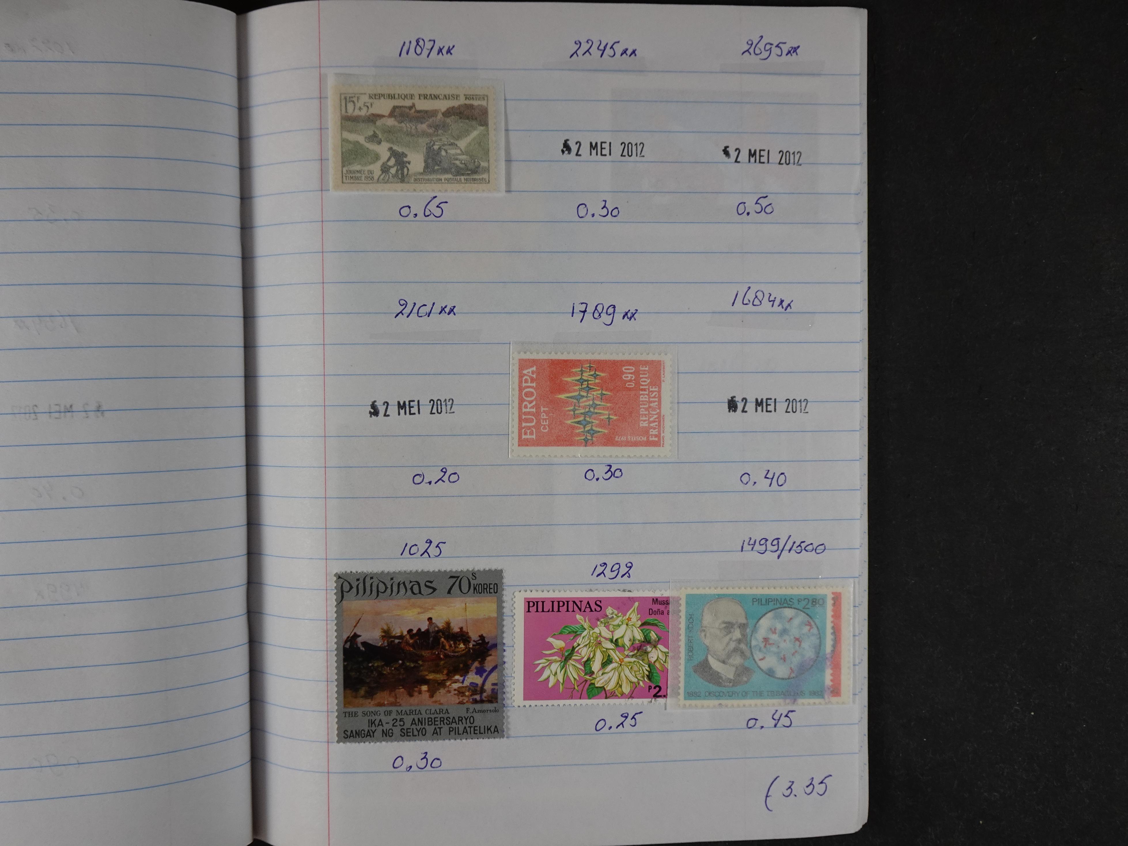 Mooie partij gelopen Rondzendboekjes.
Veel postfris.
Enorme restwaarde 210