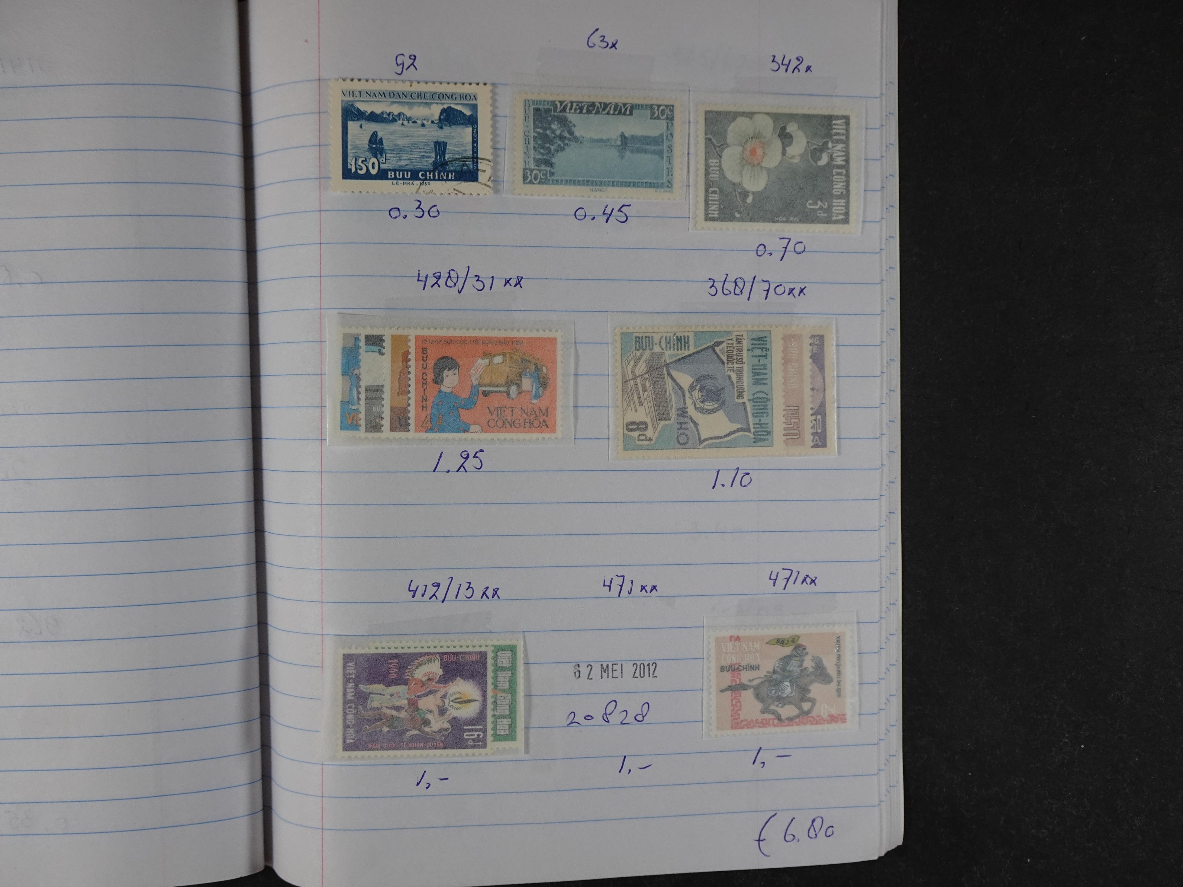 Mooie partij gelopen Rondzendboekjes.
Veel postfris.
Enorme restwaarde 215