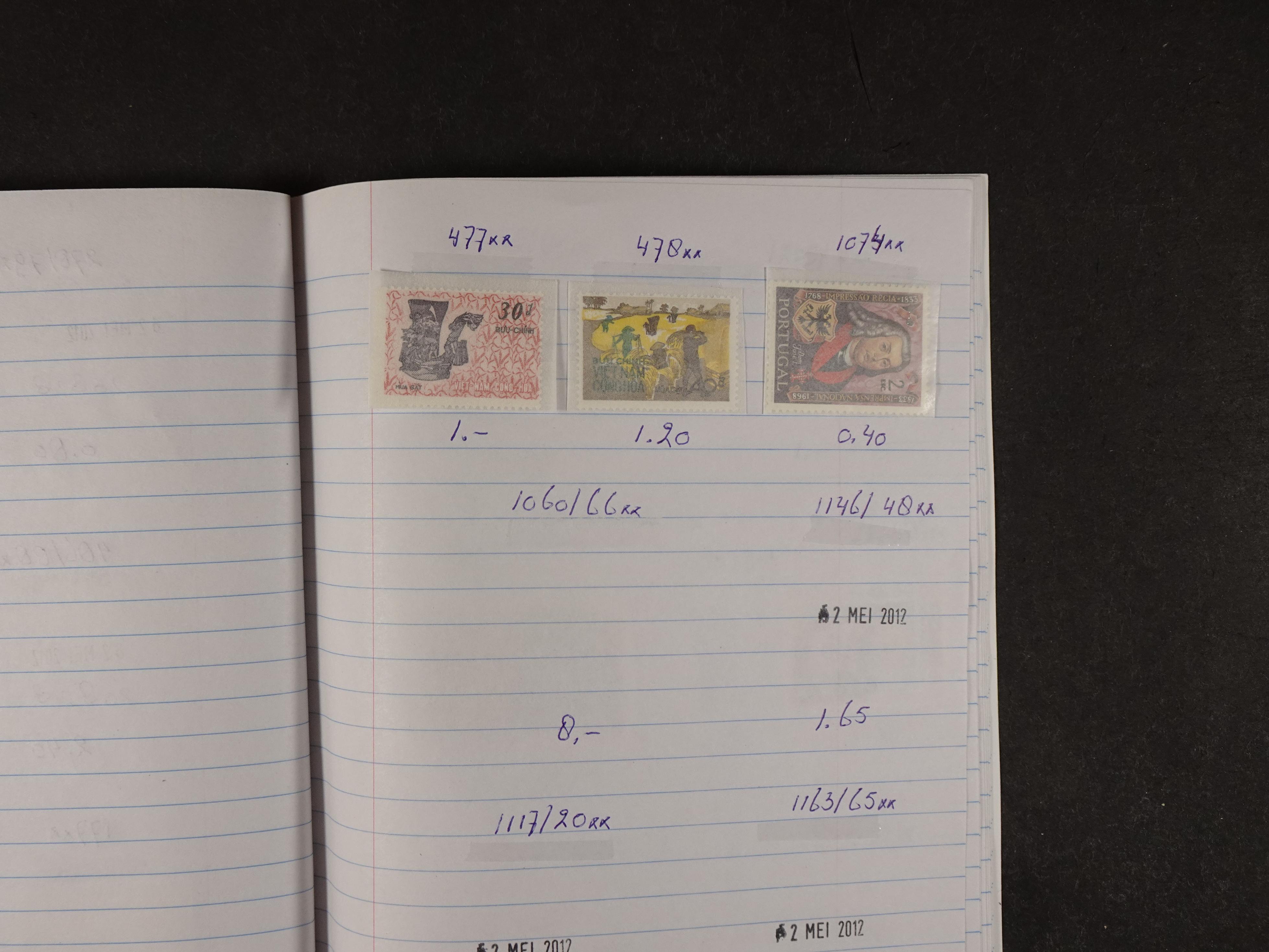 Mooie partij gelopen Rondzendboekjes.
Veel postfris.
Enorme restwaarde 220