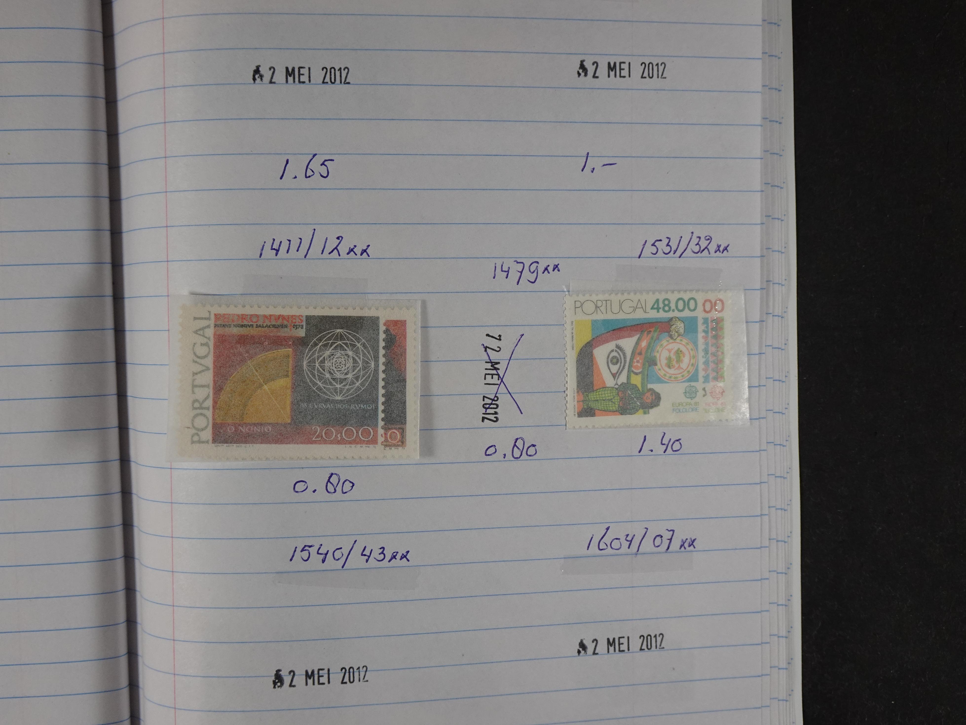 Mooie partij gelopen Rondzendboekjes.
Veel postfris.
Enorme restwaarde 221