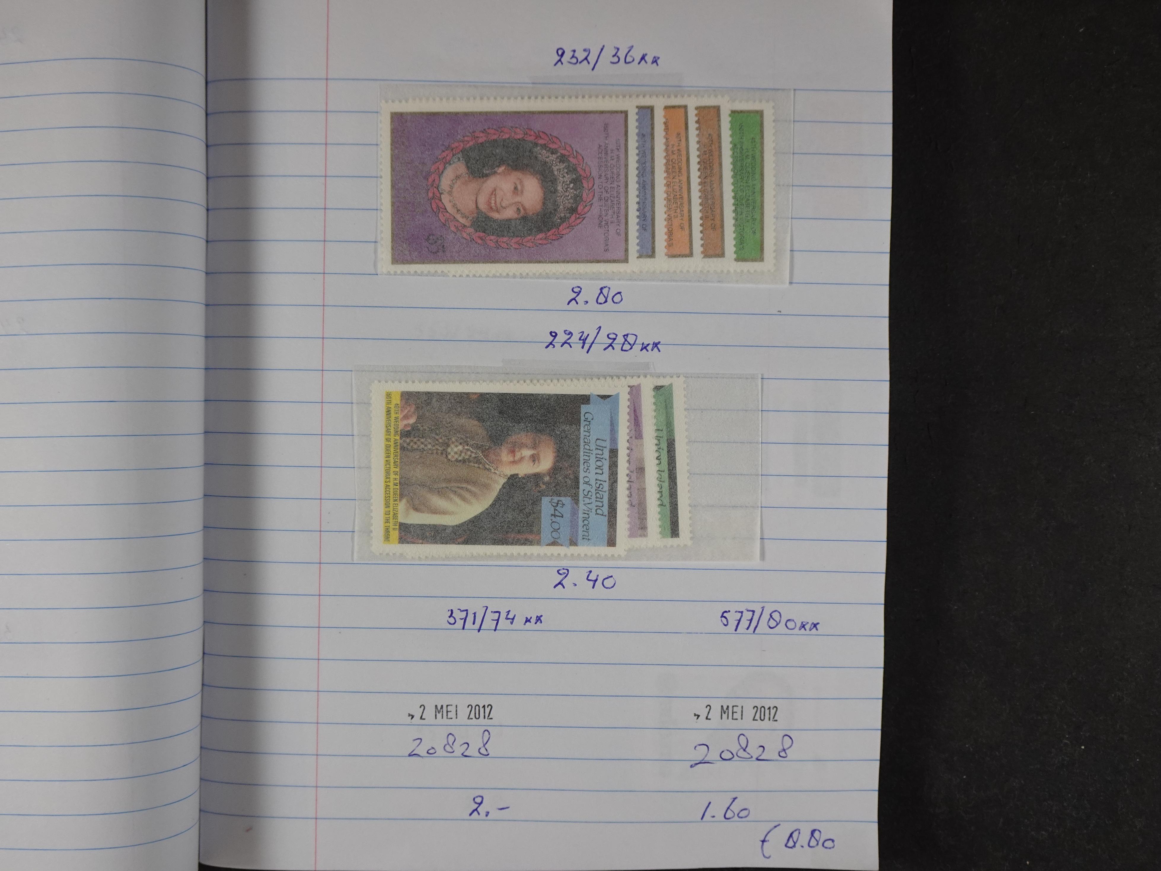 Mooie partij gelopen Rondzendboekjes.
Veel postfris.
Enorme restwaarde 236