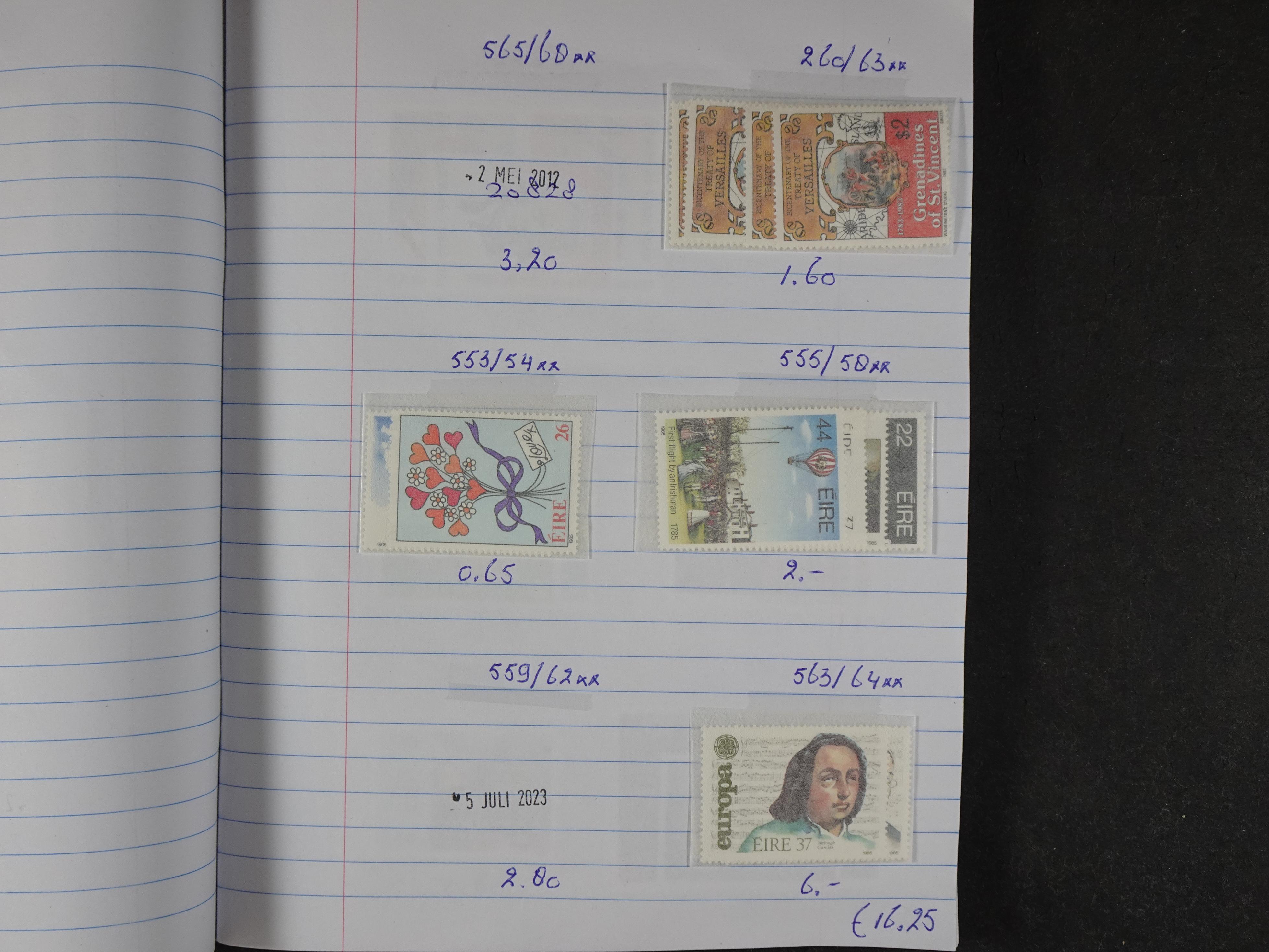 Mooie partij gelopen Rondzendboekjes.
Veel postfris.
Enorme restwaarde 237