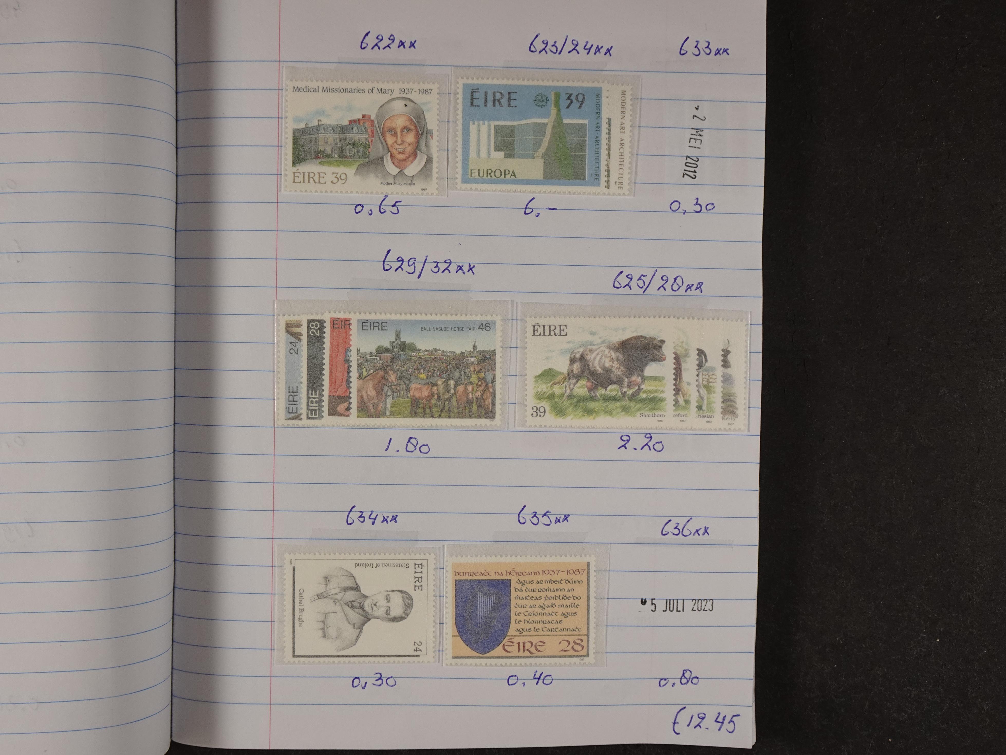 Mooie partij gelopen Rondzendboekjes.
Veel postfris.
Enorme restwaarde 241