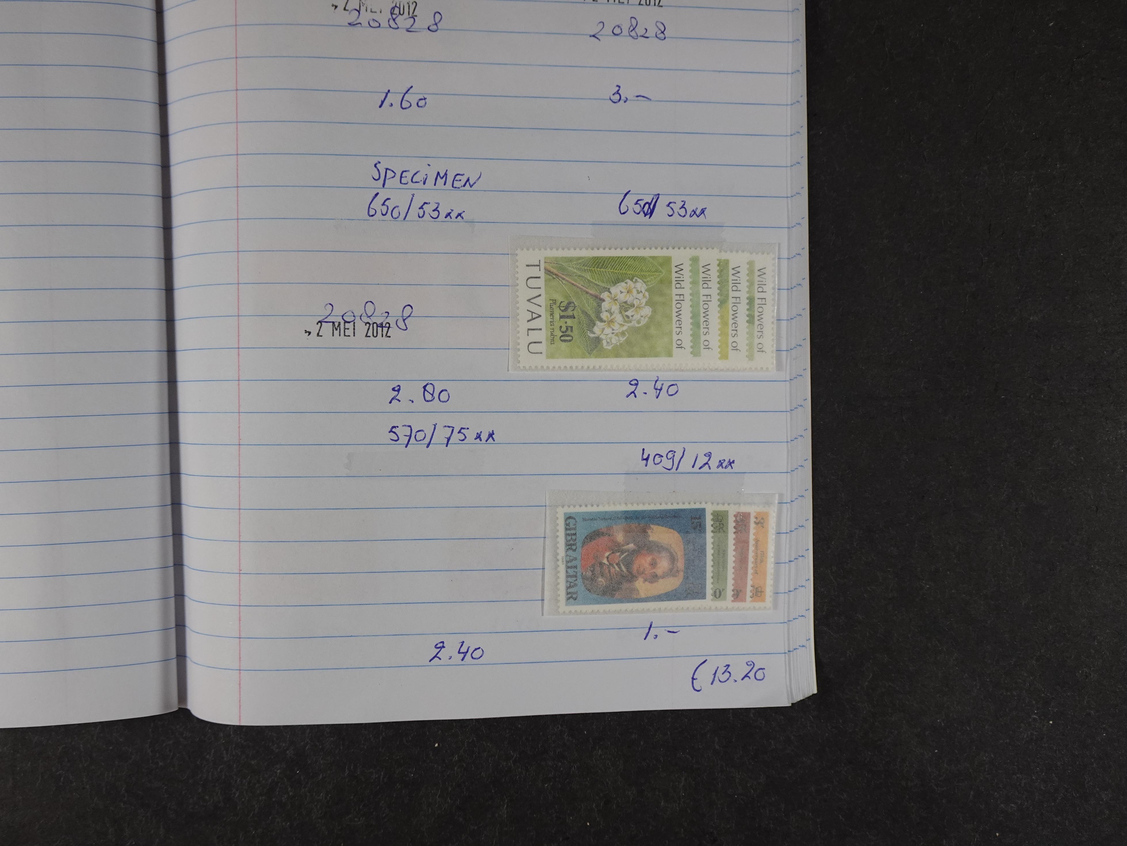 Mooie partij gelopen Rondzendboekjes.
Veel postfris.
Enorme restwaarde 251