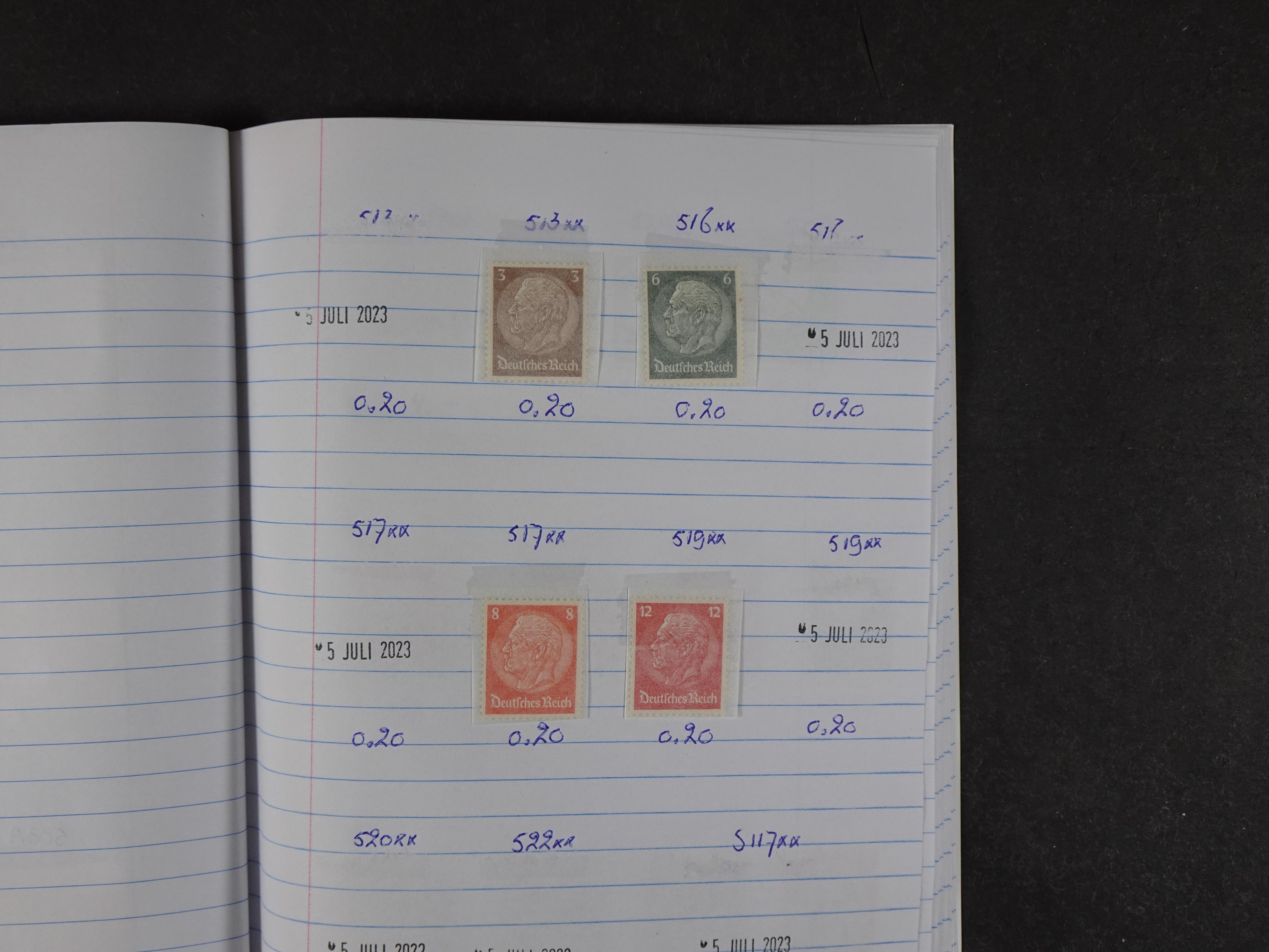 Mooie partij gelopen Rondzendboekjes.
Veel postfris.
Enorme restwaarde 253