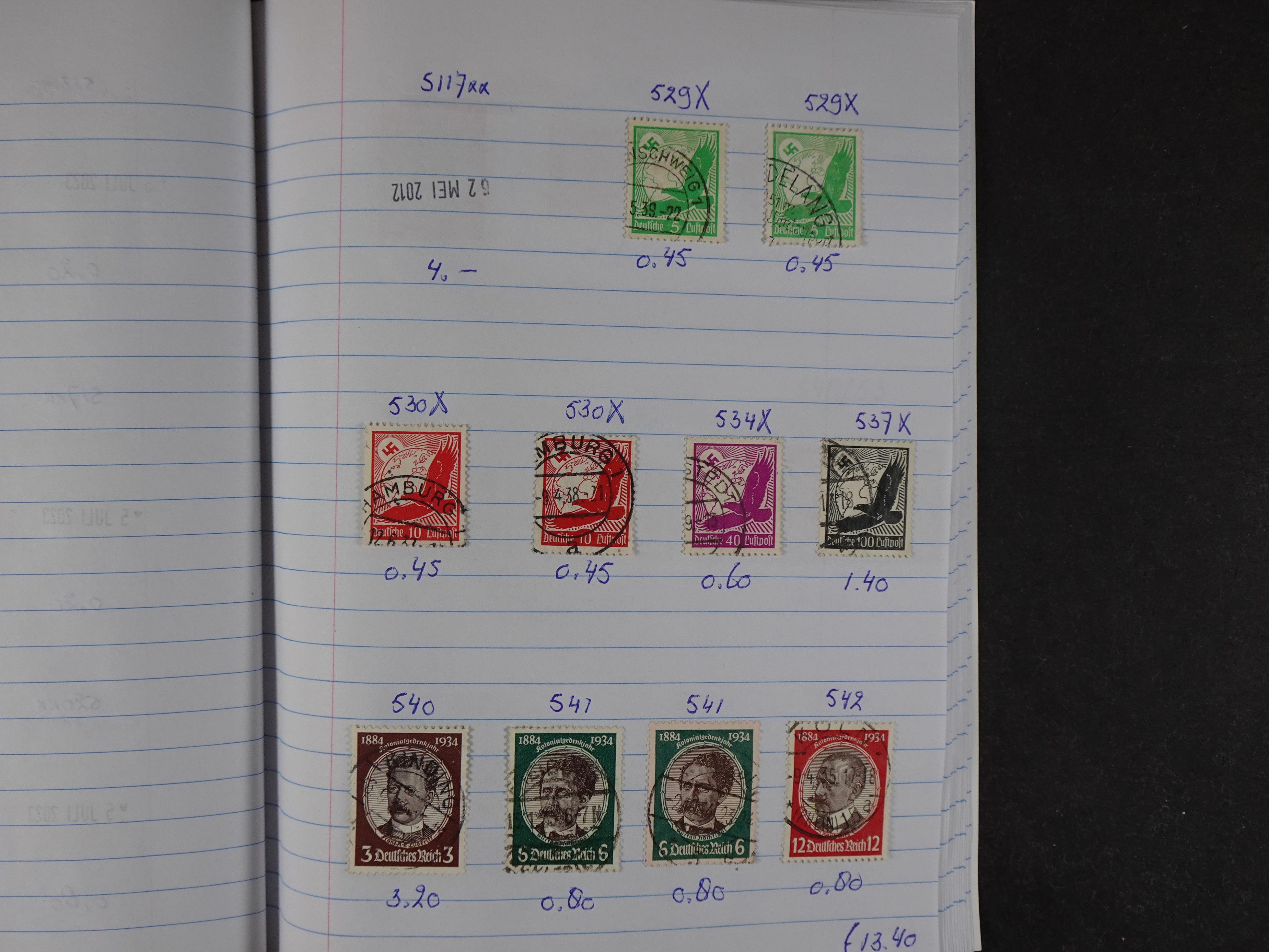 Mooie partij gelopen Rondzendboekjes.
Veel postfris.
Enorme restwaarde 254