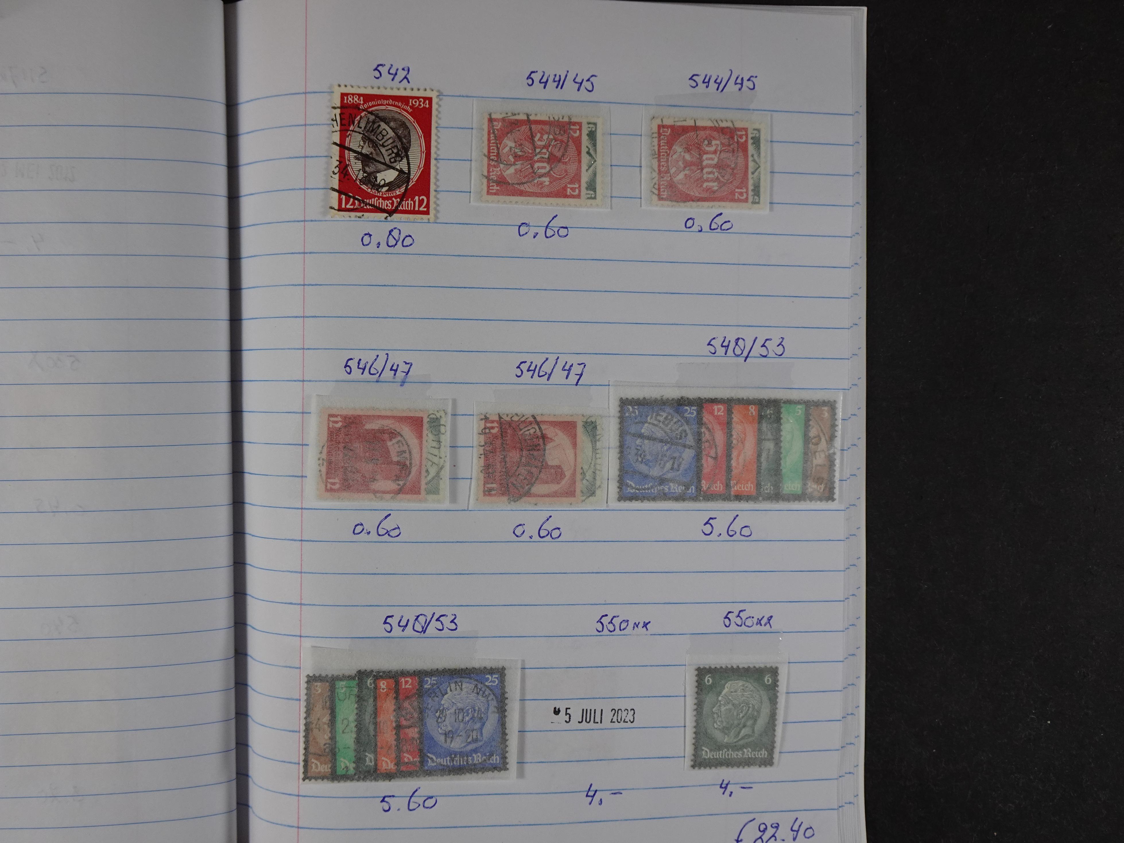 Mooie partij gelopen Rondzendboekjes.
Veel postfris.
Enorme restwaarde 255