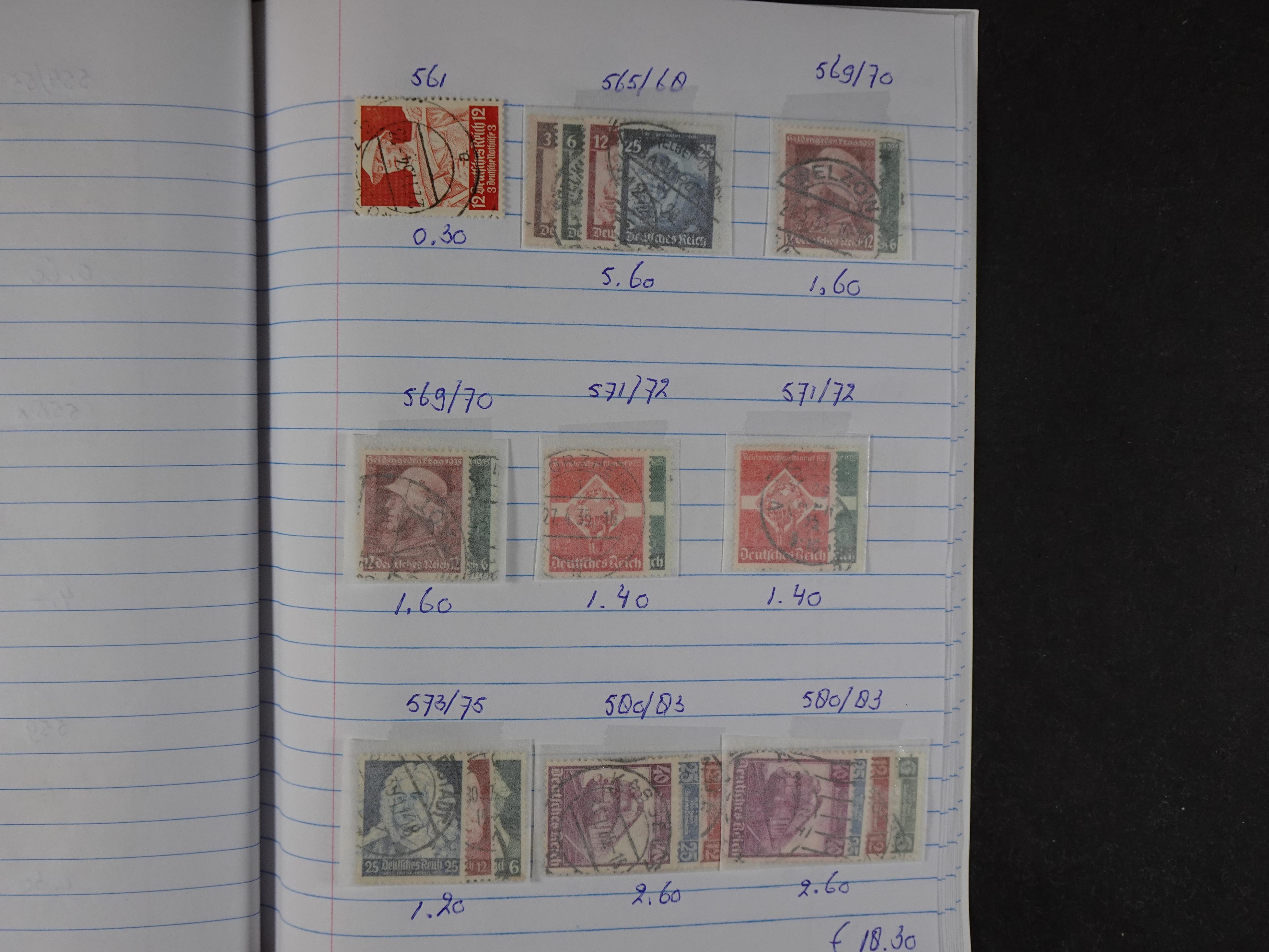 Mooie partij gelopen Rondzendboekjes.
Veel postfris.
Enorme restwaarde 257