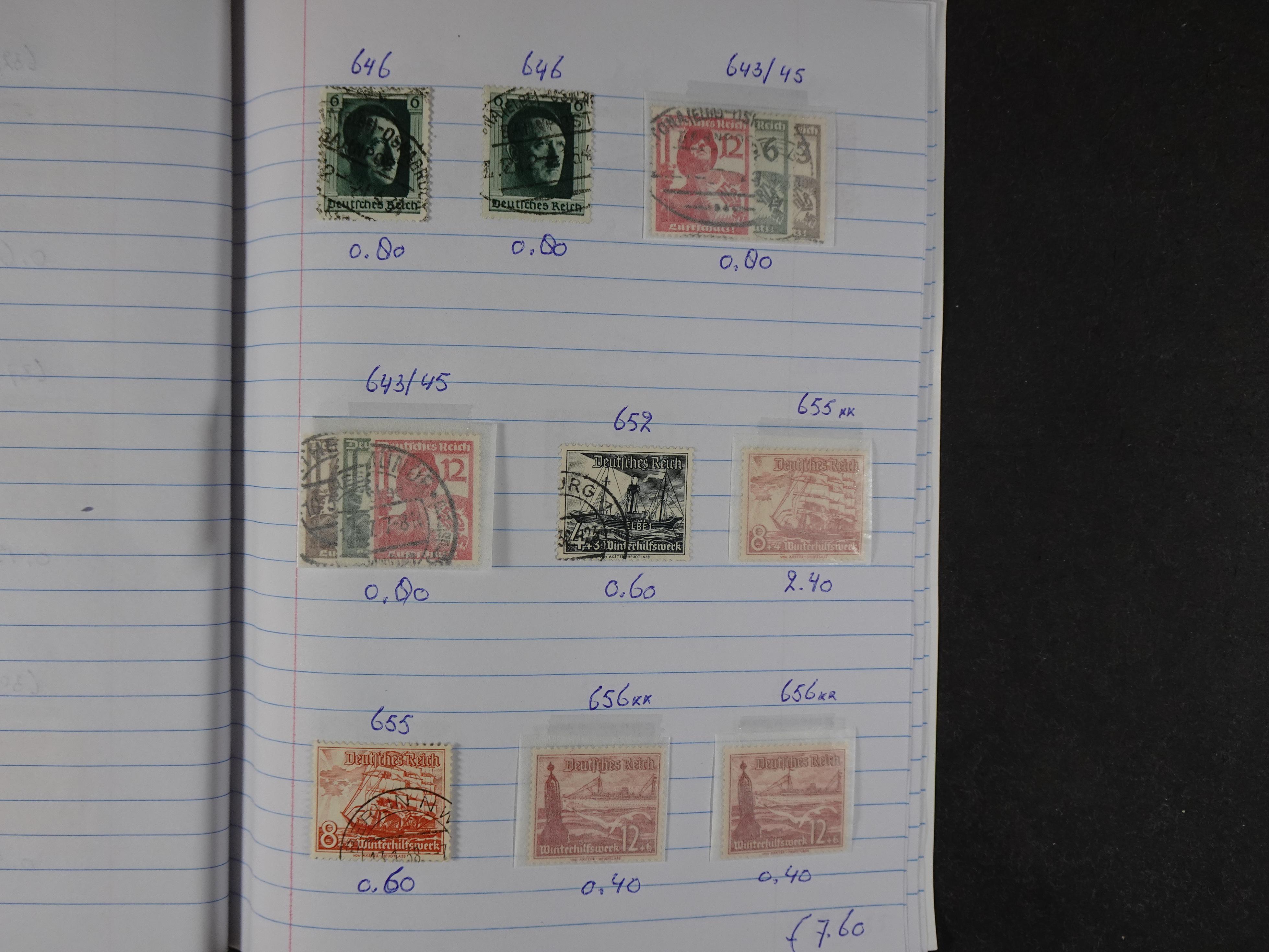 Mooie partij gelopen Rondzendboekjes.
Veel postfris.
Enorme restwaarde 263