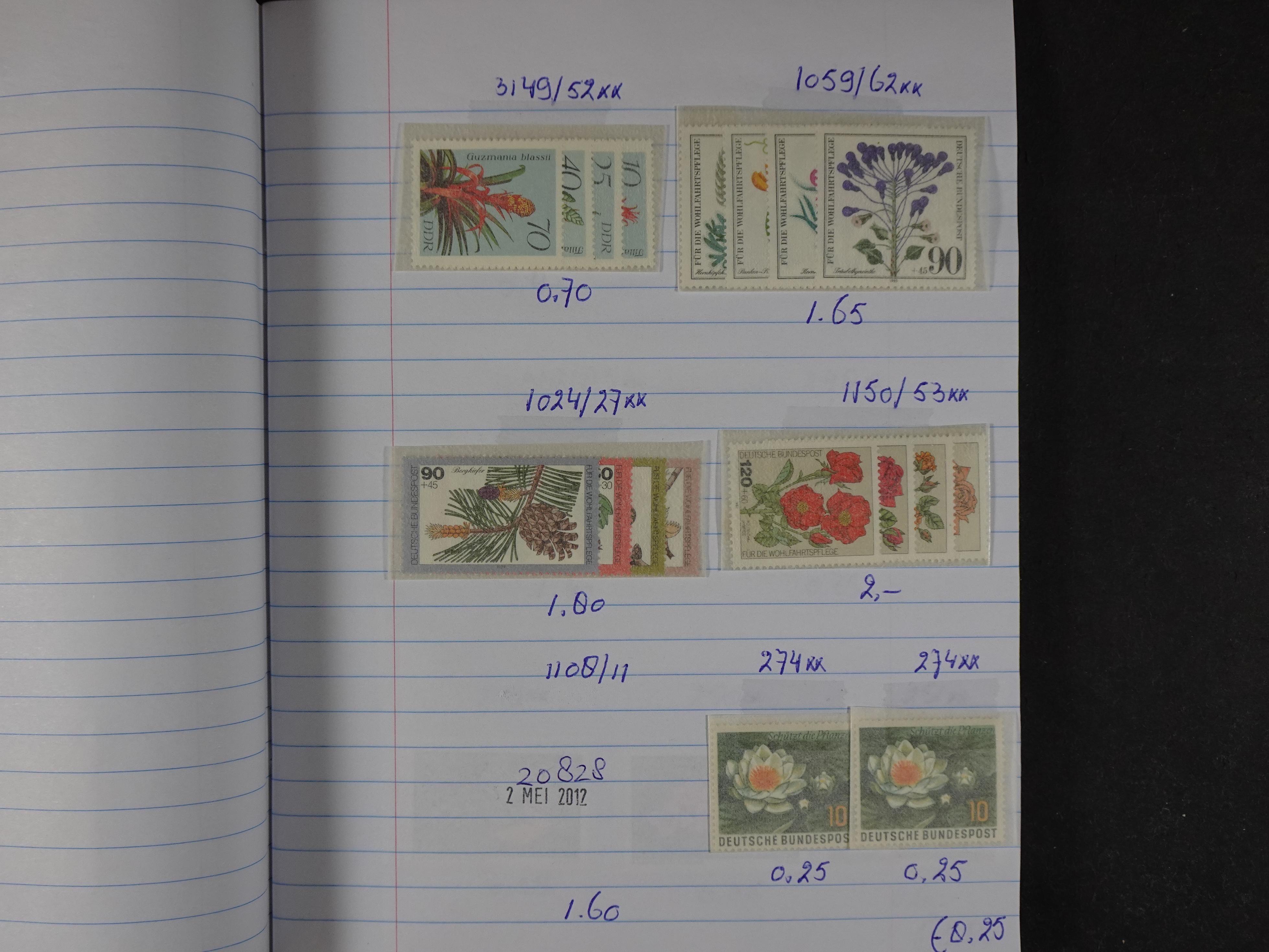 Mooie partij gelopen Rondzendboekjes.
Veel postfris.
Enorme restwaarde 275