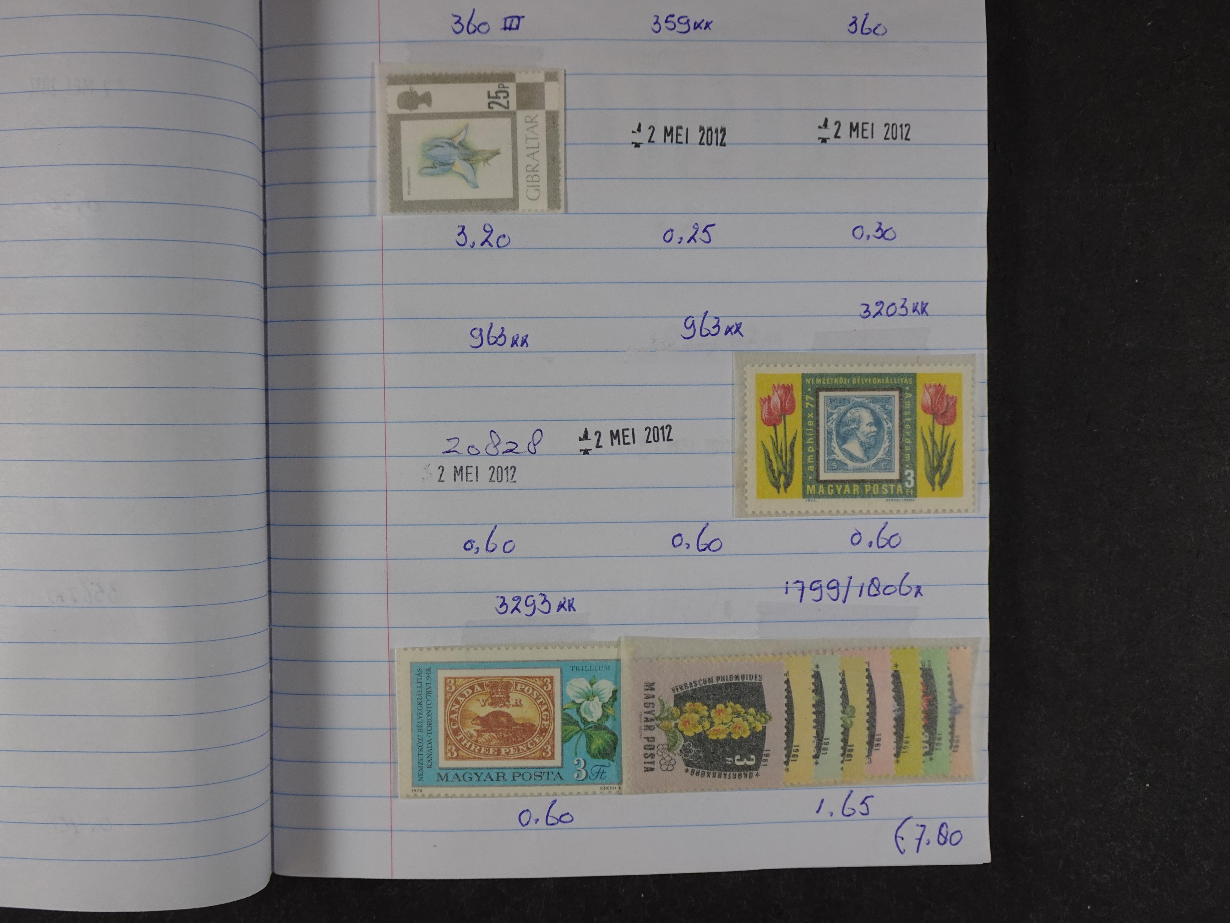 Mooie partij gelopen Rondzendboekjes.
Veel postfris.
Enorme restwaarde 281