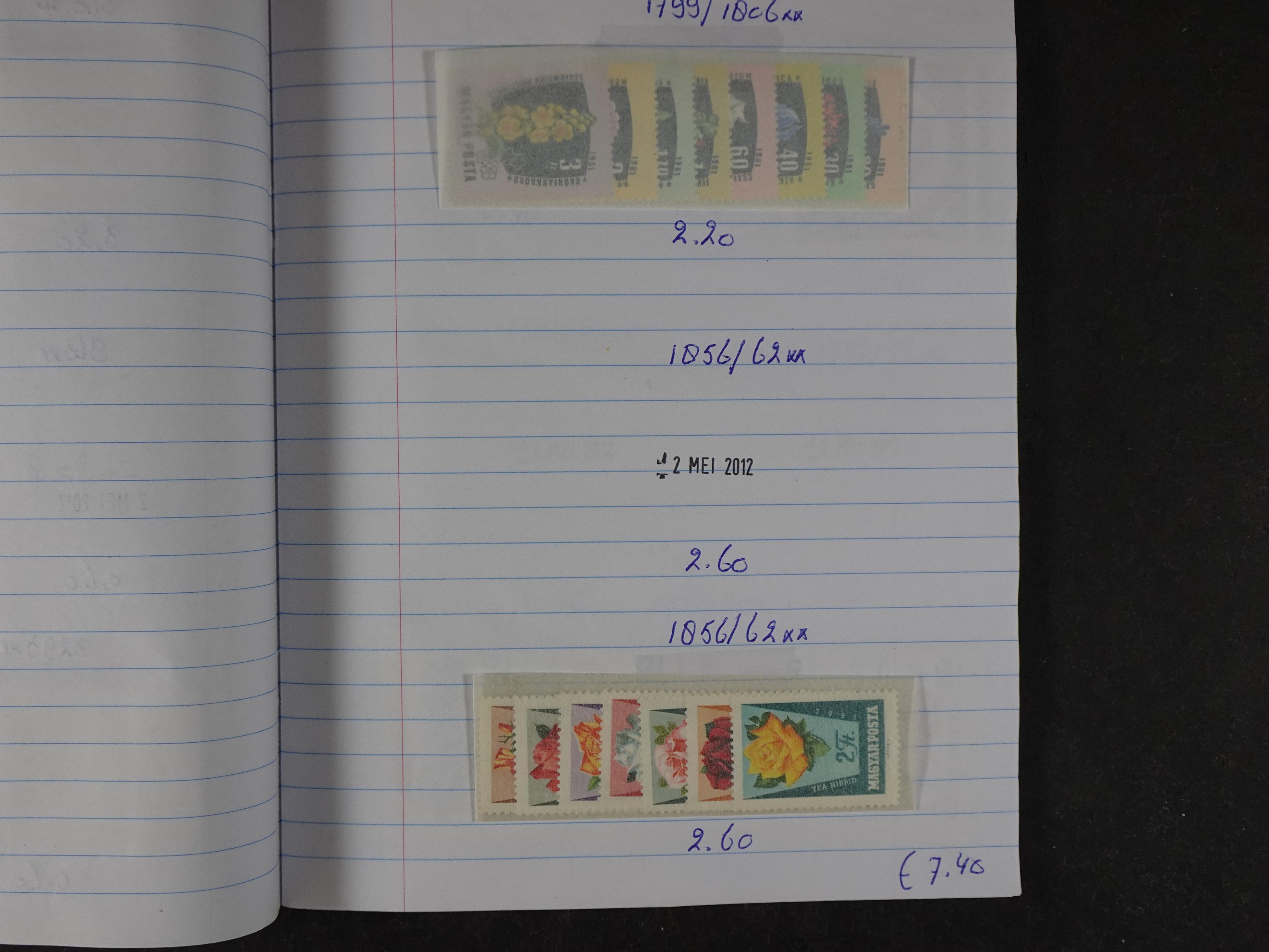 Mooie partij gelopen Rondzendboekjes.
Veel postfris.
Enorme restwaarde 282