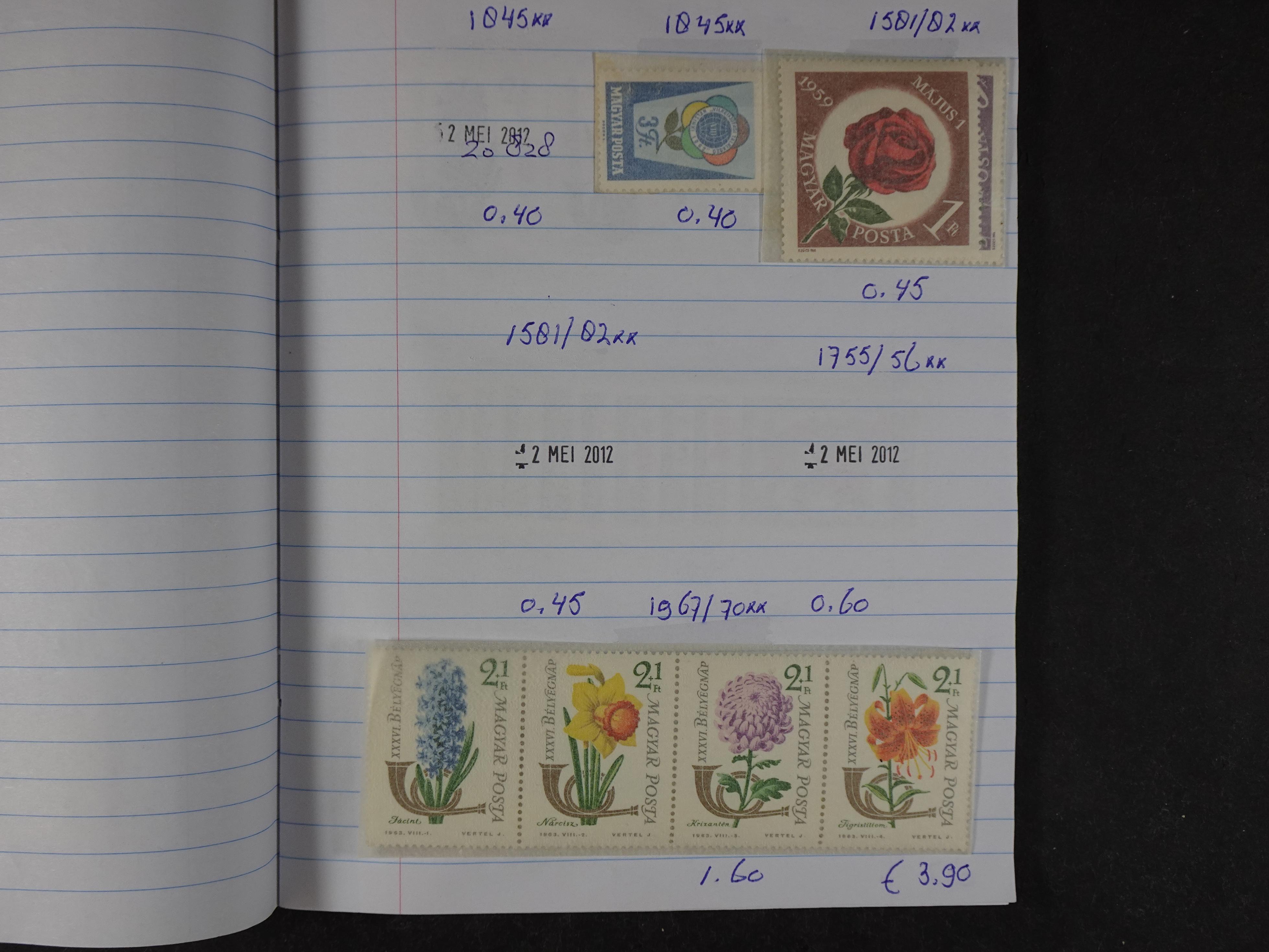 Mooie partij gelopen Rondzendboekjes.
Veel postfris.
Enorme restwaarde 283