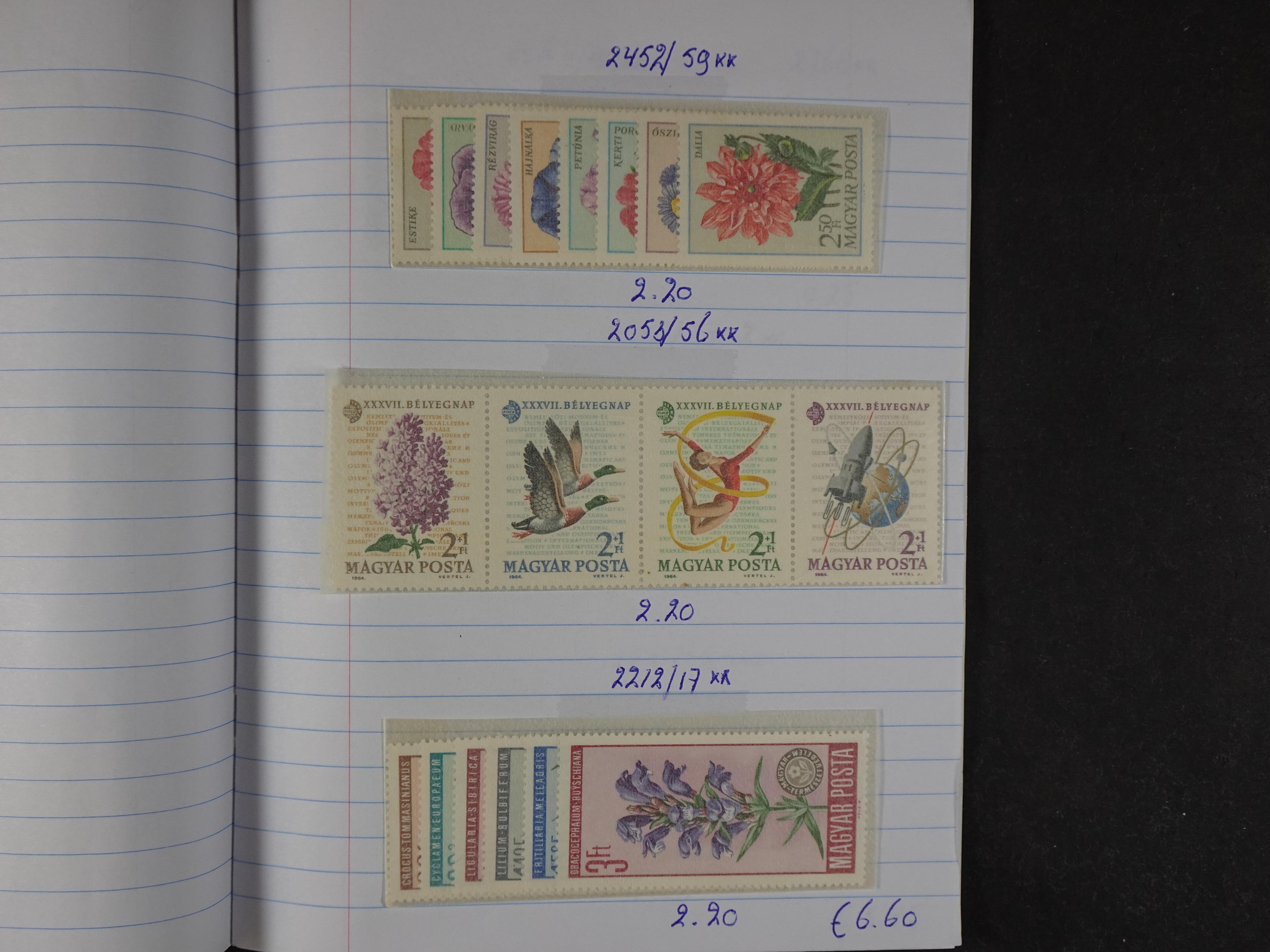 Mooie partij gelopen Rondzendboekjes.
Veel postfris.
Enorme restwaarde 286