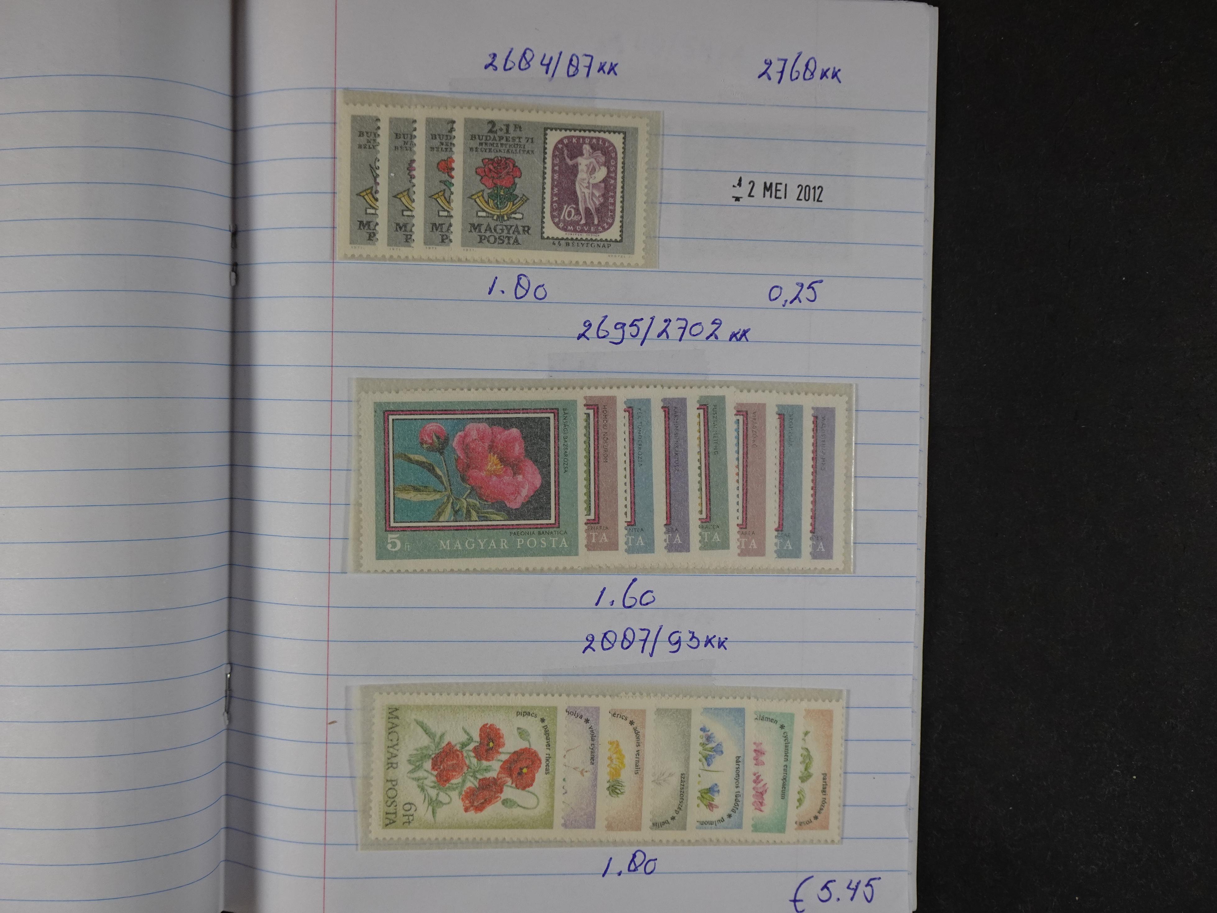 Mooie partij gelopen Rondzendboekjes.
Veel postfris.
Enorme restwaarde 287