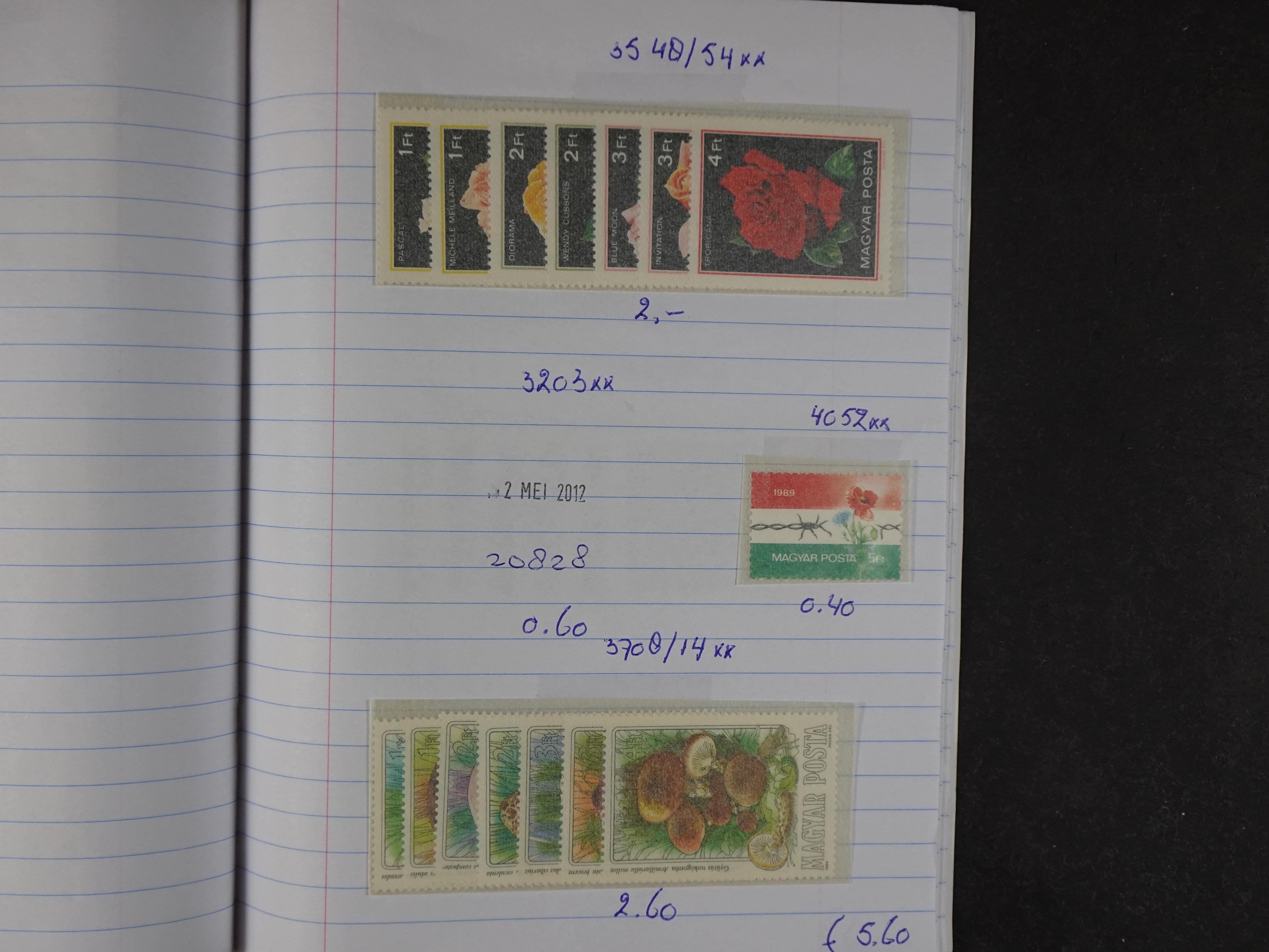 Mooie partij gelopen Rondzendboekjes.
Veel postfris.
Enorme restwaarde 288