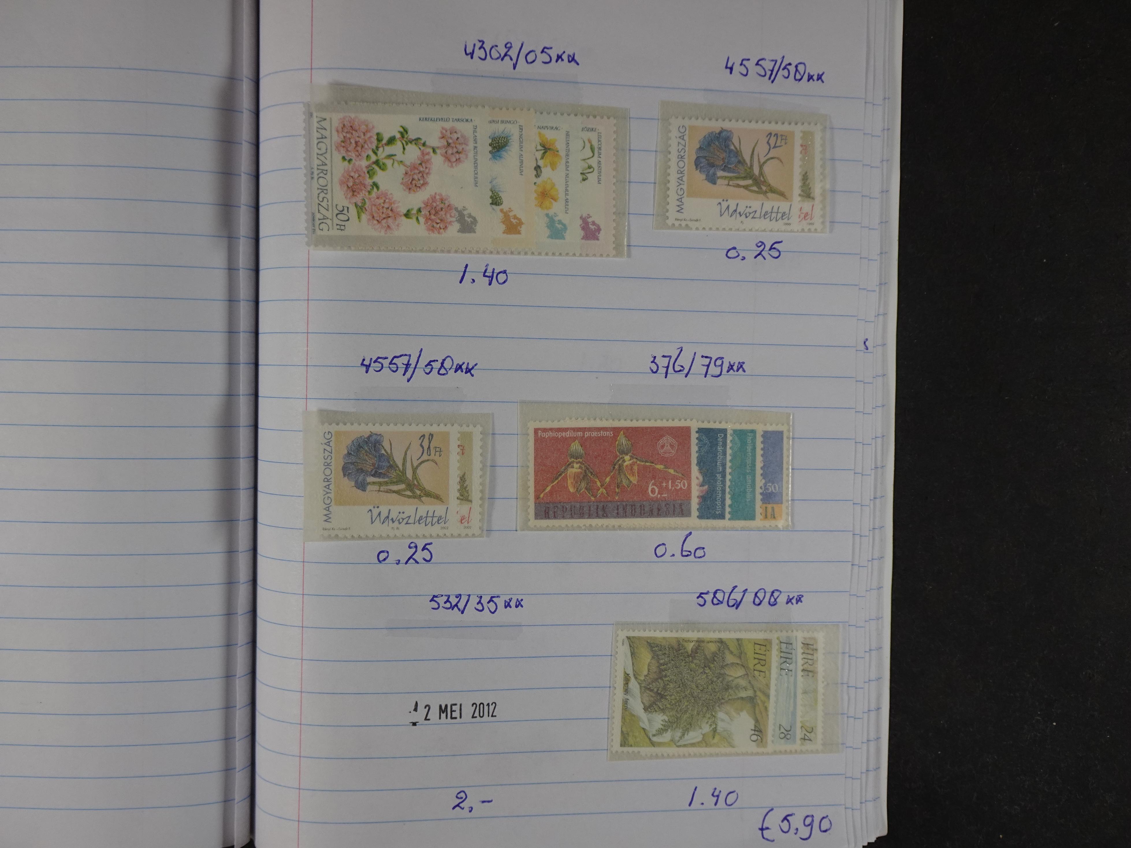 Mooie partij gelopen Rondzendboekjes.
Veel postfris.
Enorme restwaarde 291