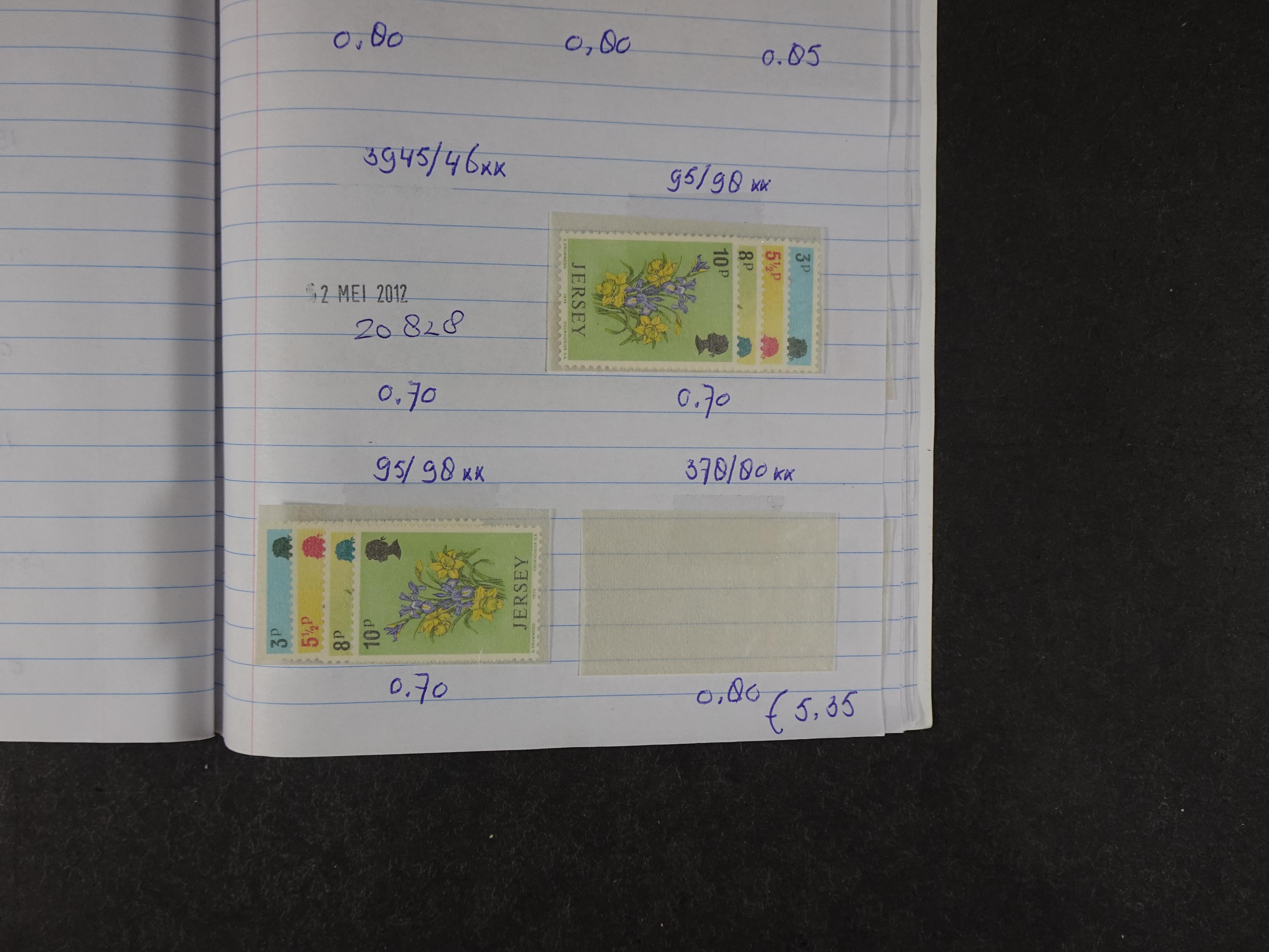 Mooie partij gelopen Rondzendboekjes.
Veel postfris.
Enorme restwaarde 294