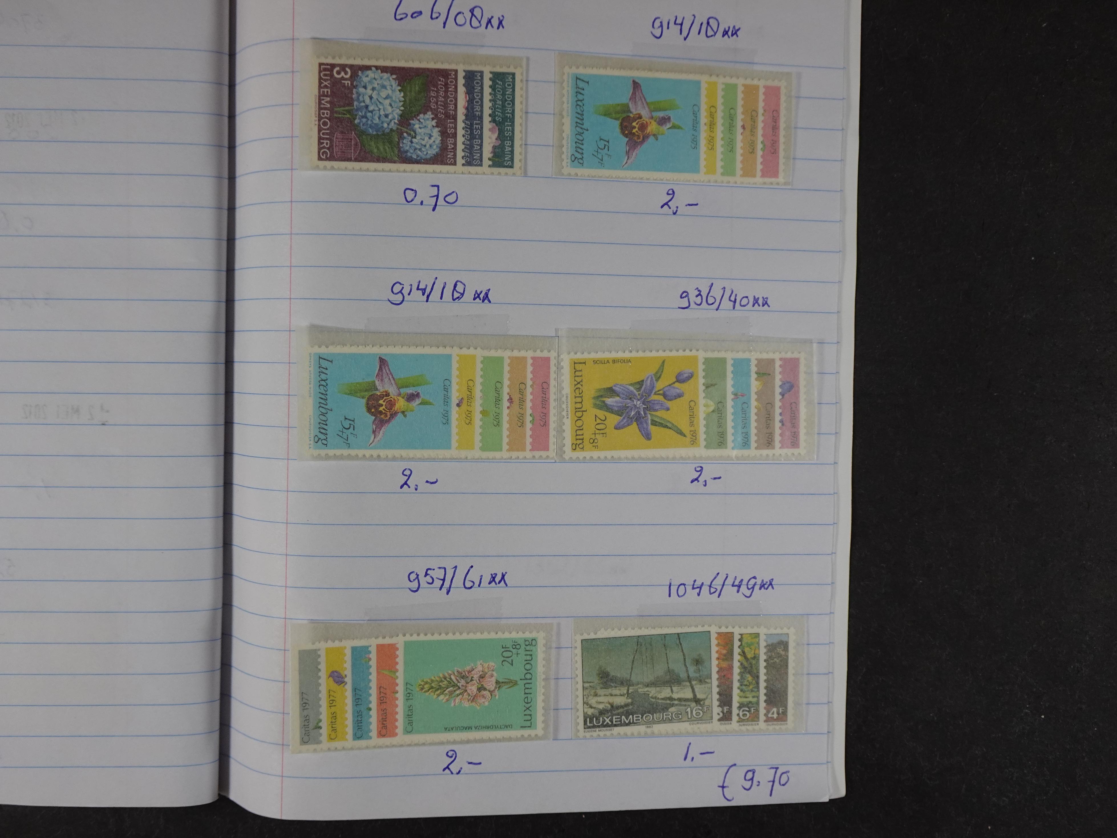 Mooie partij gelopen Rondzendboekjes.
Veel postfris.
Enorme restwaarde 300