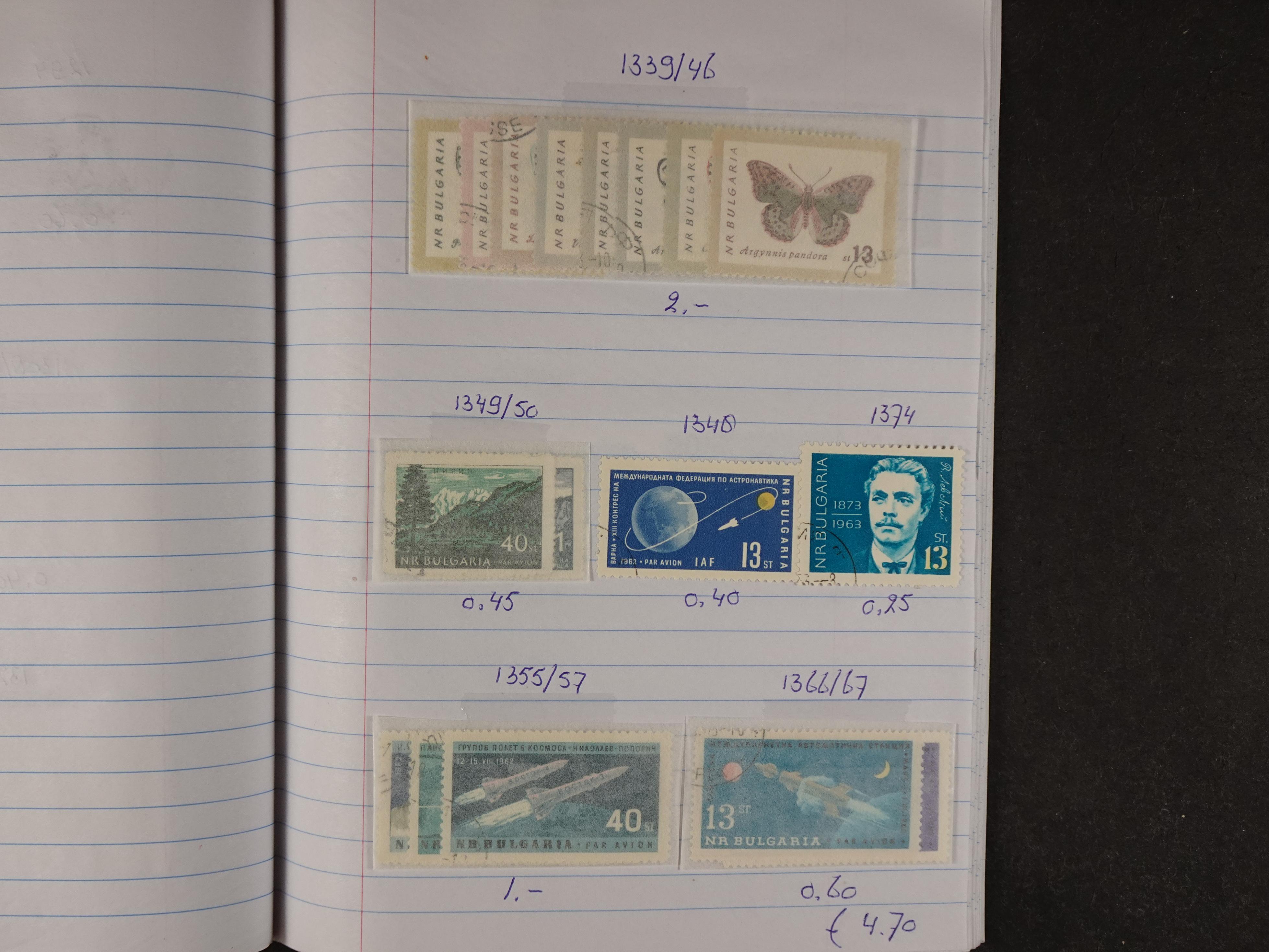 Mooie partij gelopen Rondzendboekjes.
Veel postfris.
Enorme restwaarde 322