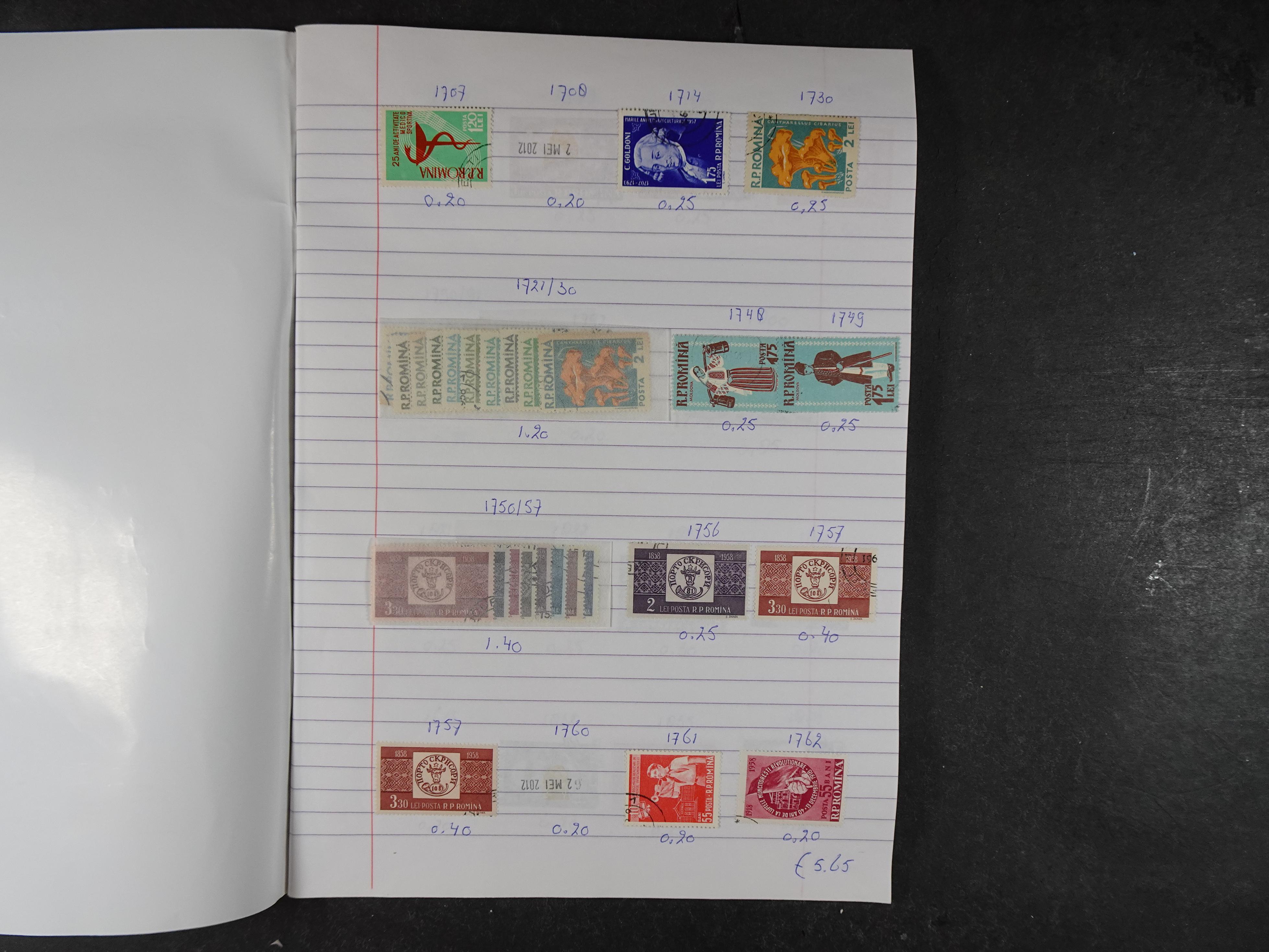 Mooie partij gelopen Rondzendboekjes.
Veel postfris.
Enorme restwaarde 334