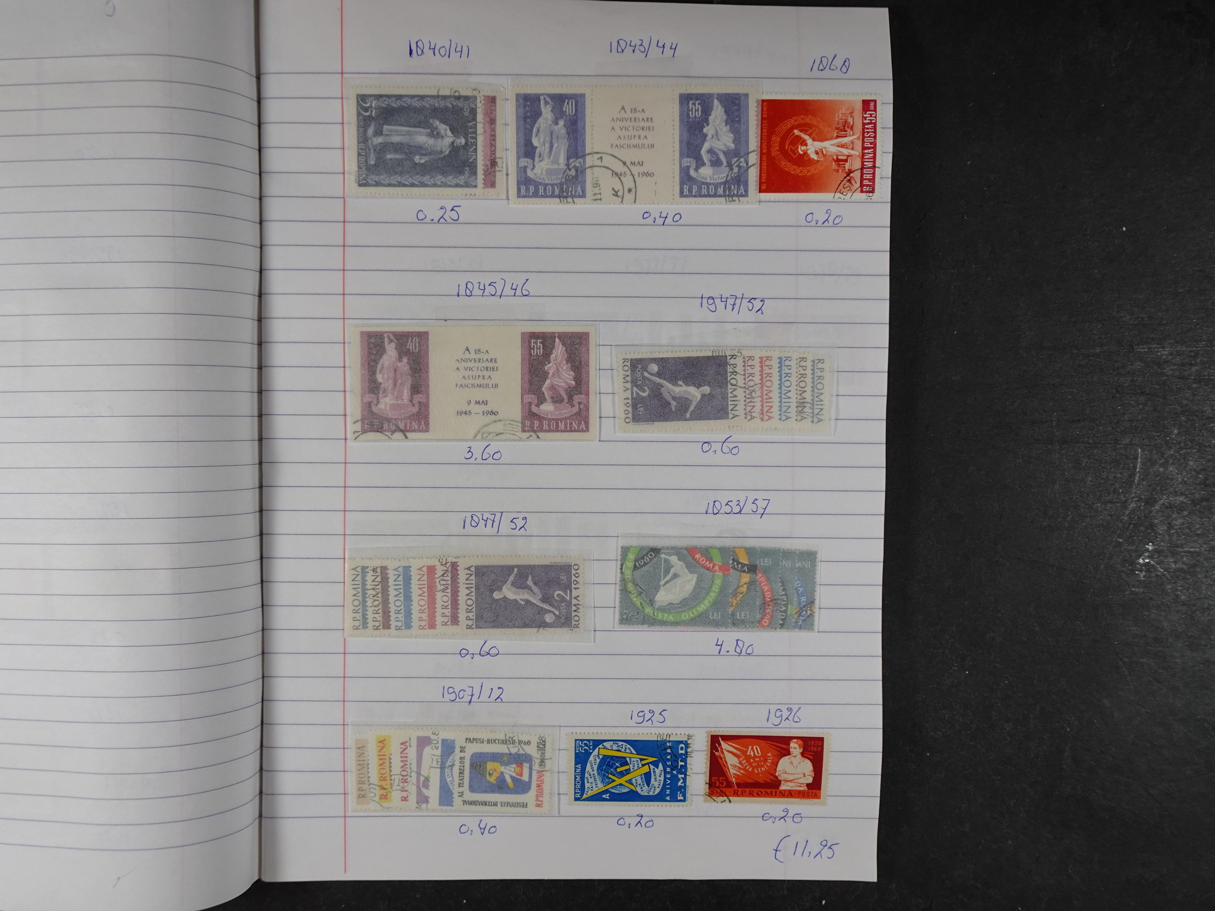 Mooie partij gelopen Rondzendboekjes.
Veel postfris.
Enorme restwaarde 336