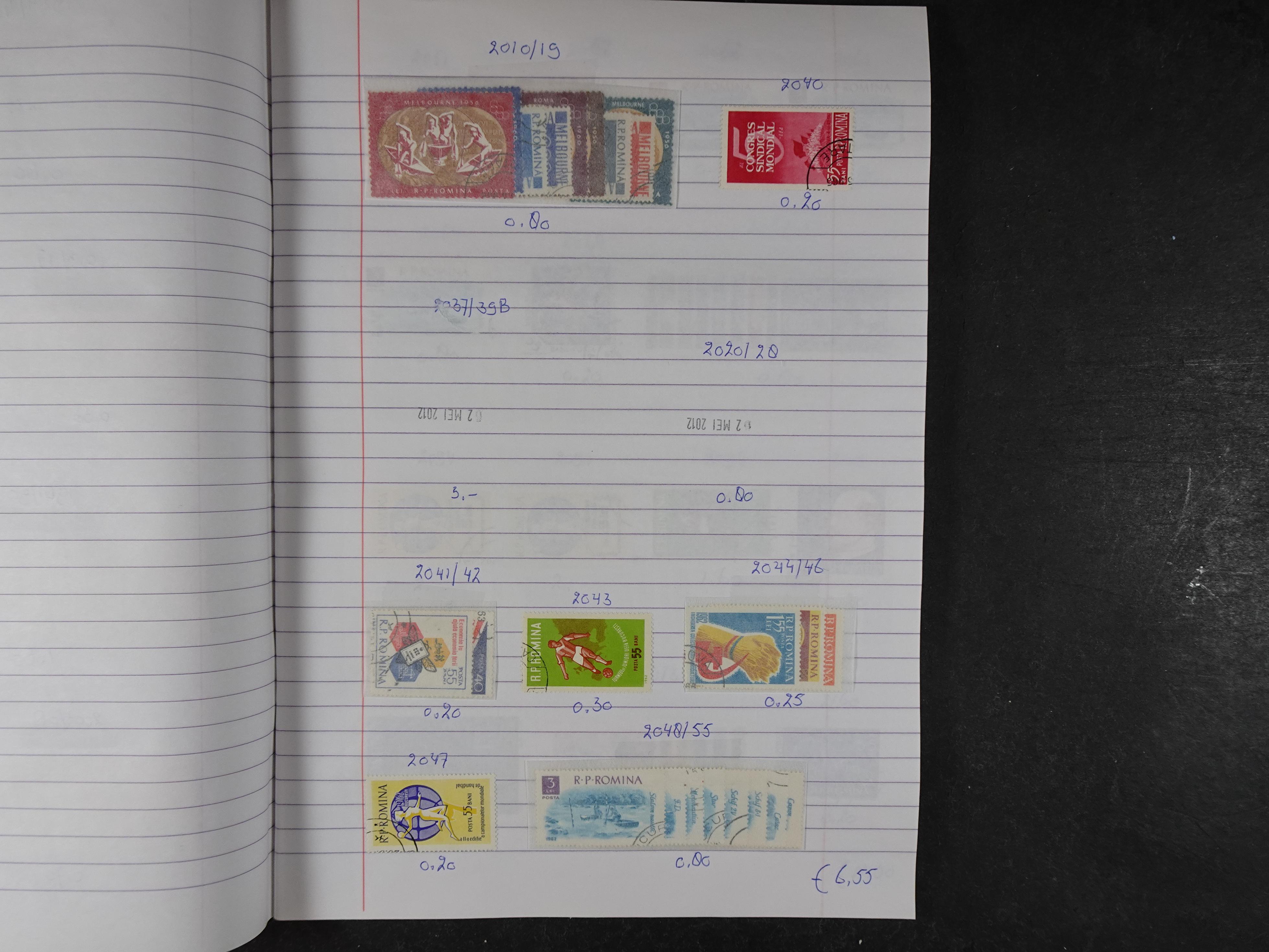 Mooie partij gelopen Rondzendboekjes.
Veel postfris.
Enorme restwaarde 338