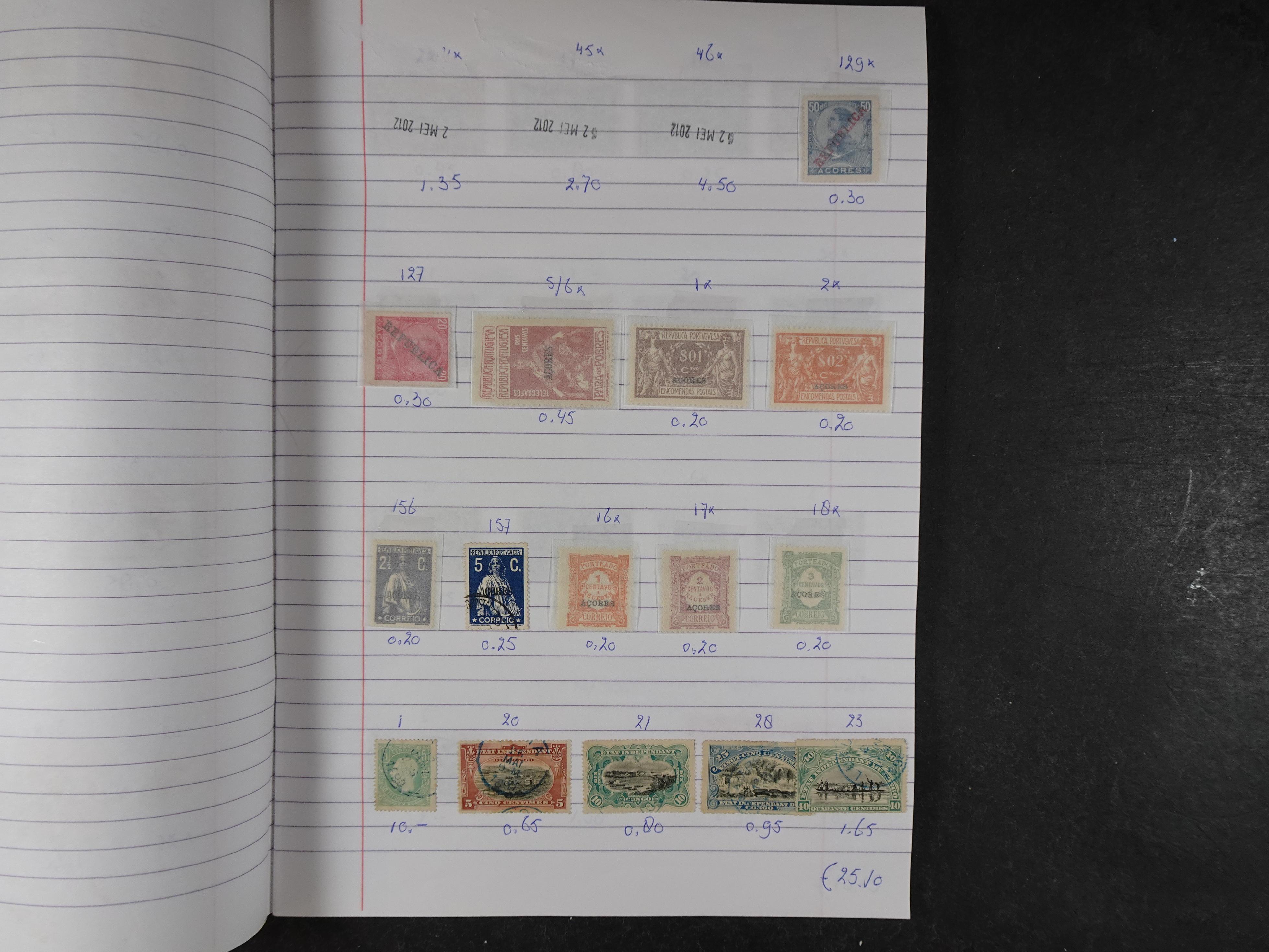 Mooie partij gelopen Rondzendboekjes.
Veel postfris.
Enorme restwaarde 345