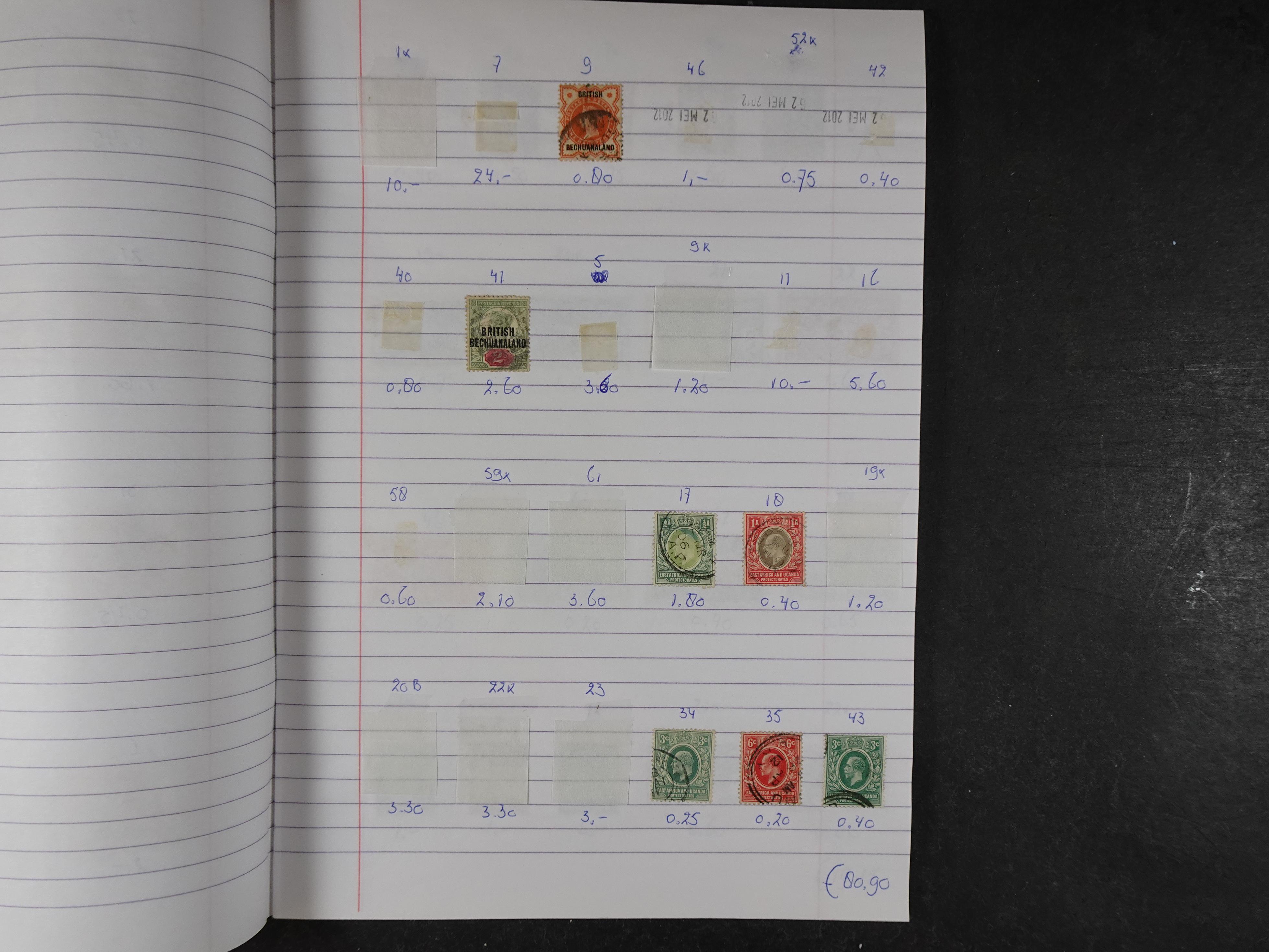 Mooie partij gelopen Rondzendboekjes.
Veel postfris.
Enorme restwaarde 347