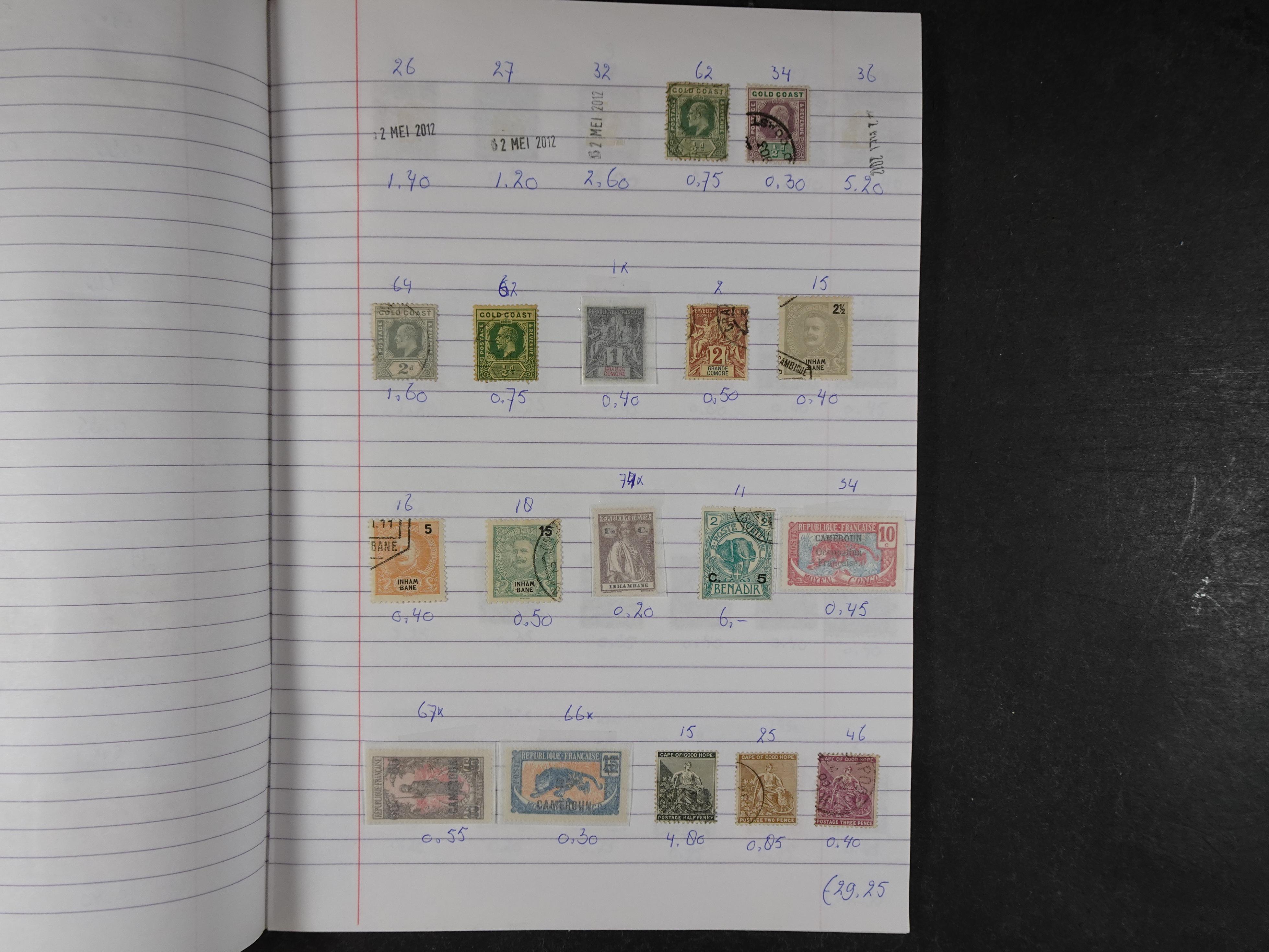 Mooie partij gelopen Rondzendboekjes.
Veel postfris.
Enorme restwaarde 352