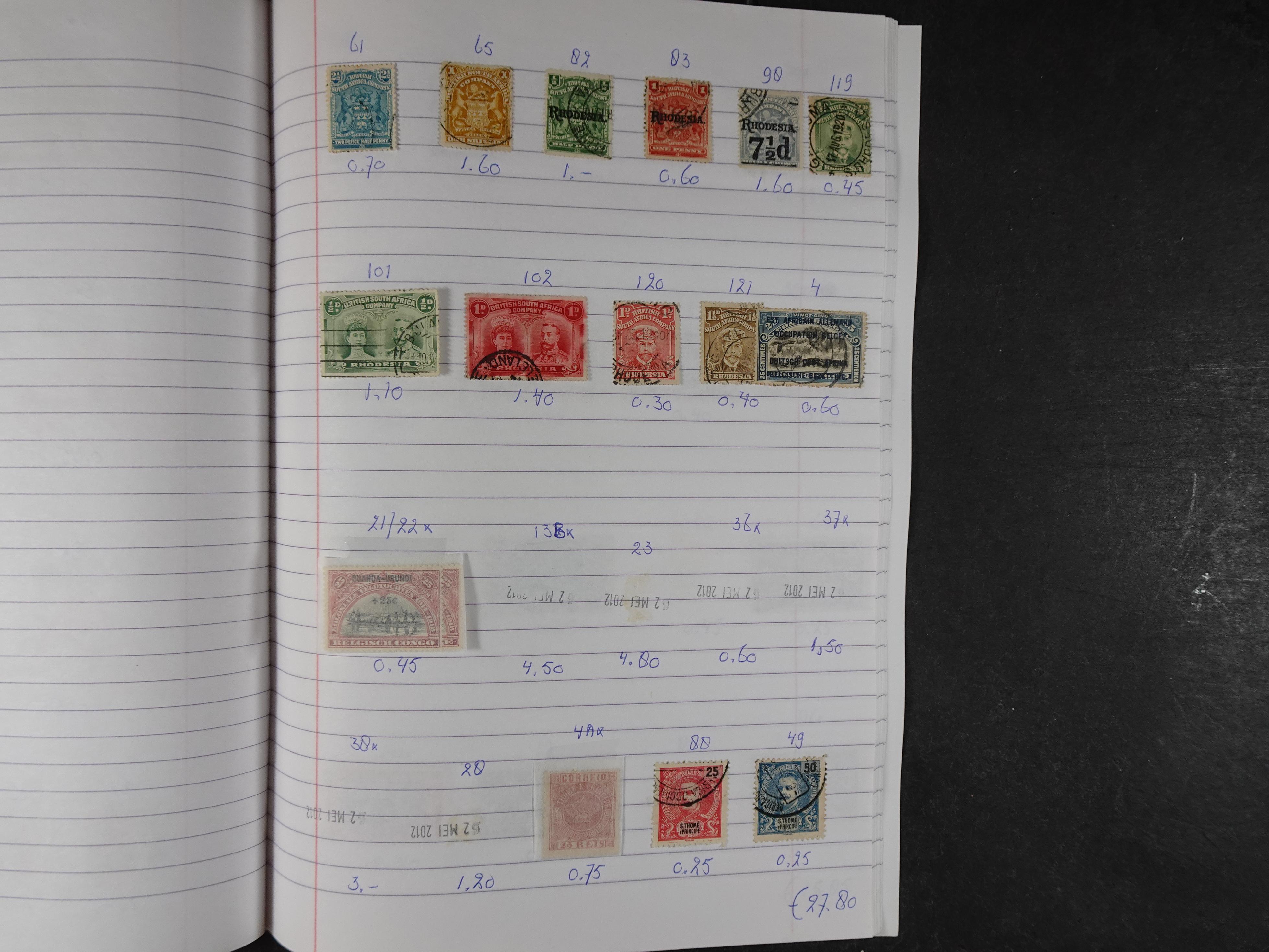 Mooie partij gelopen Rondzendboekjes.
Veel postfris.
Enorme restwaarde 362