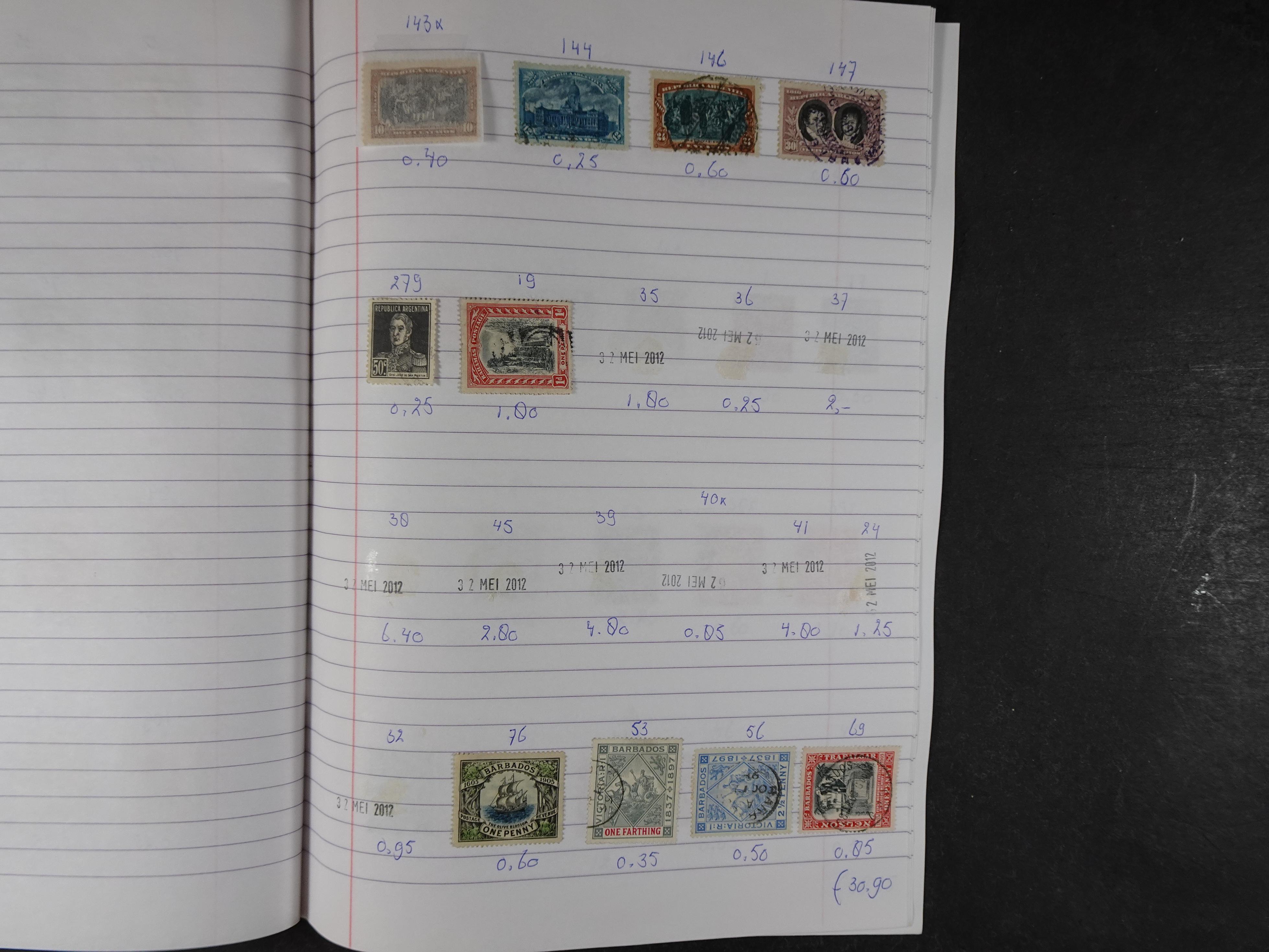 Mooie partij gelopen Rondzendboekjes.
Veel postfris.
Enorme restwaarde 371