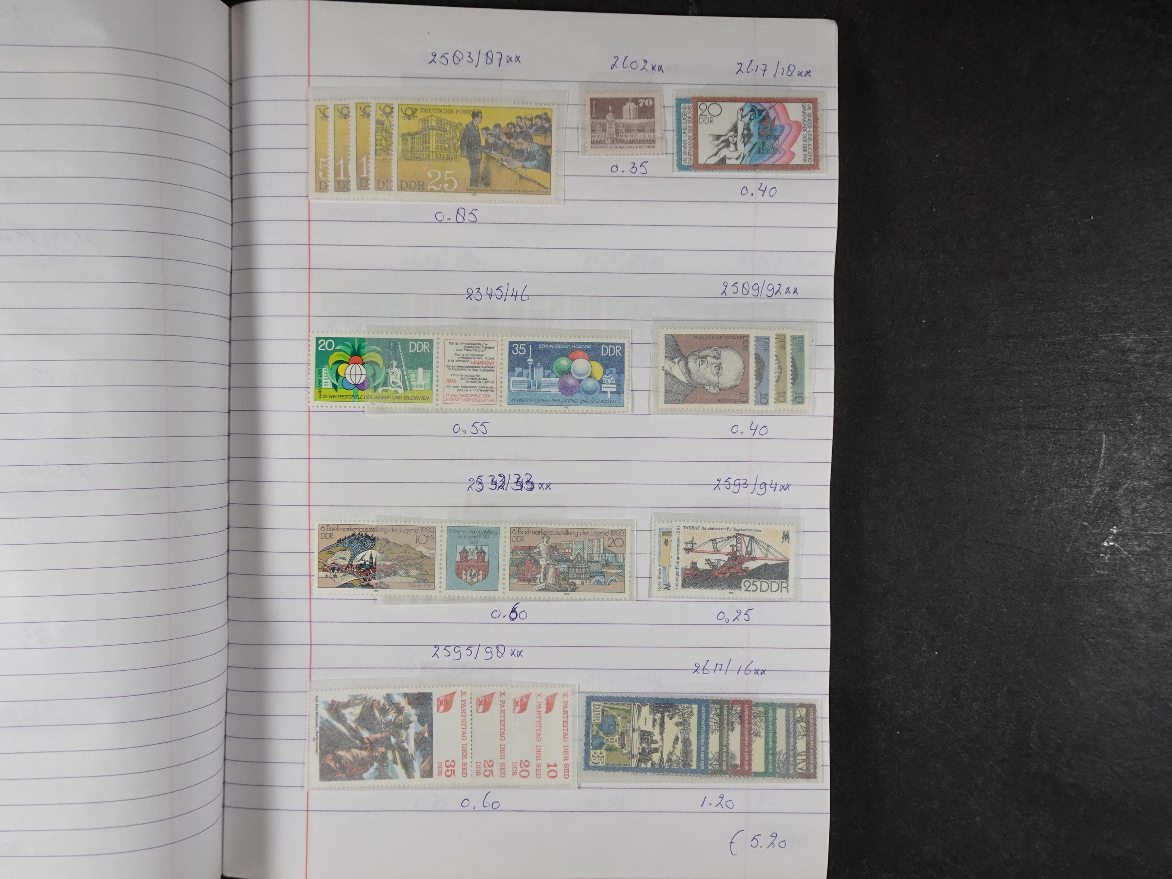 Mooie partij gelopen Rondzendboekjes.
Veel postfris.
Enorme restwaarde 386