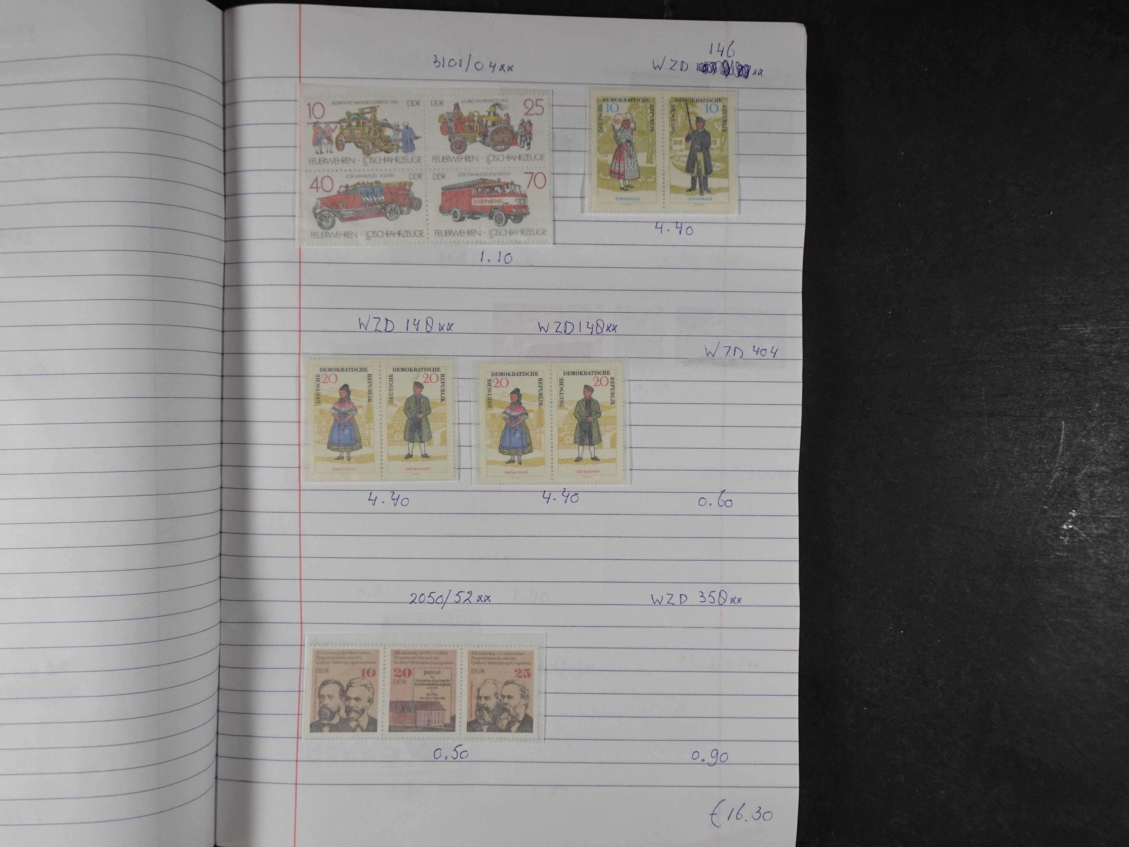 Mooie partij gelopen Rondzendboekjes.
Veel postfris.
Enorme restwaarde 387