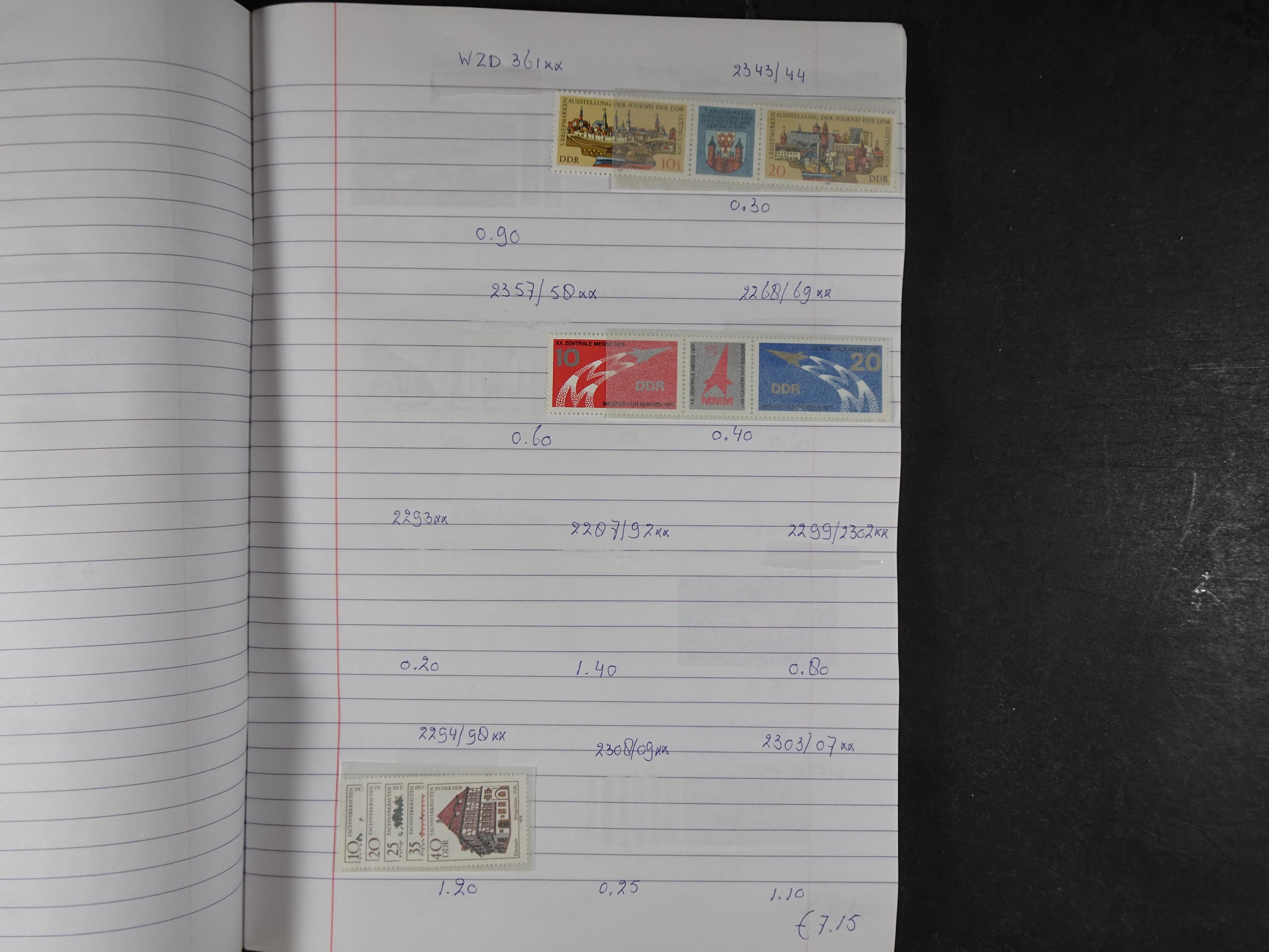 Mooie partij gelopen Rondzendboekjes.
Veel postfris.
Enorme restwaarde 388