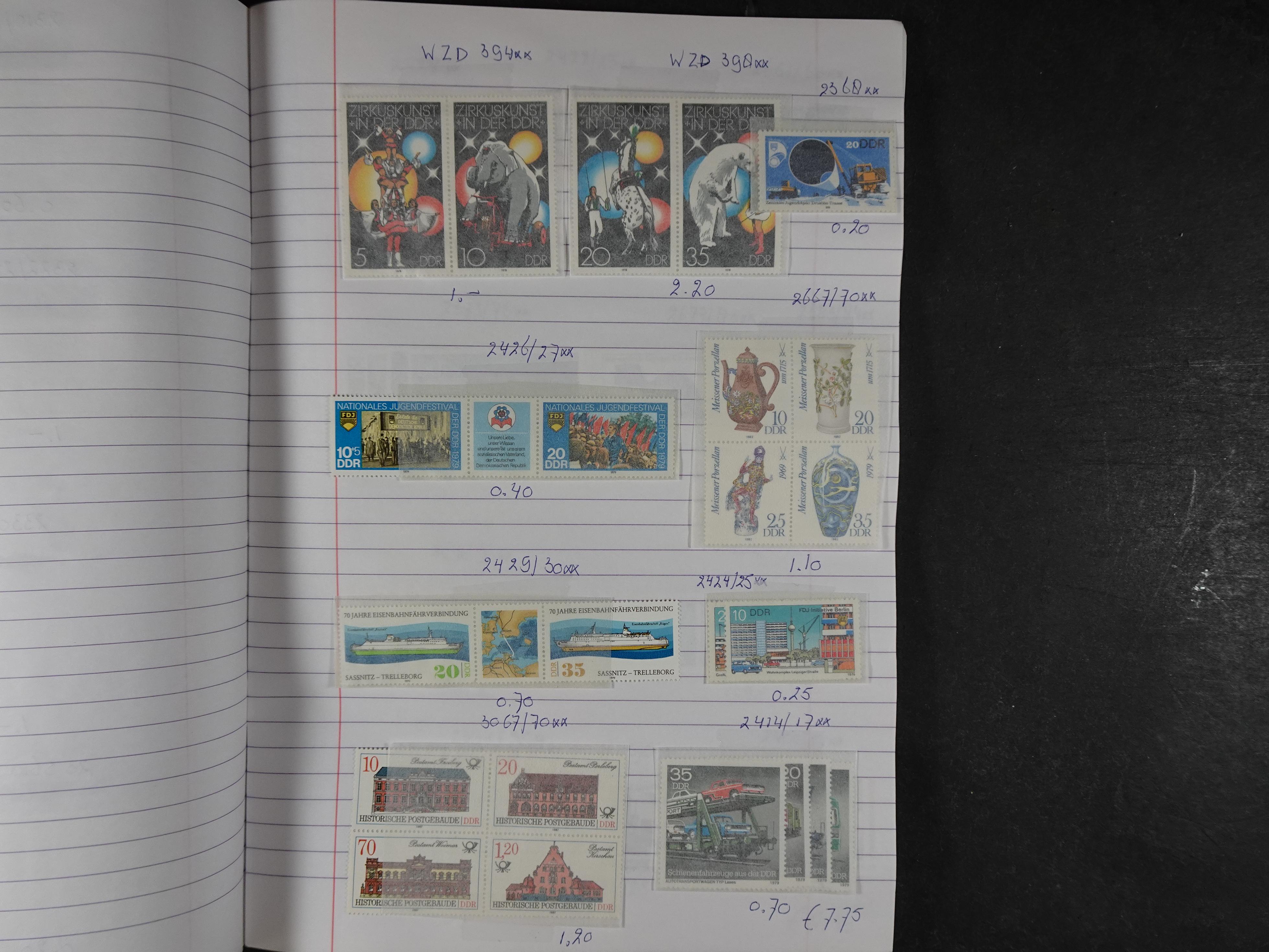 Mooie partij gelopen Rondzendboekjes.
Veel postfris.
Enorme restwaarde 390