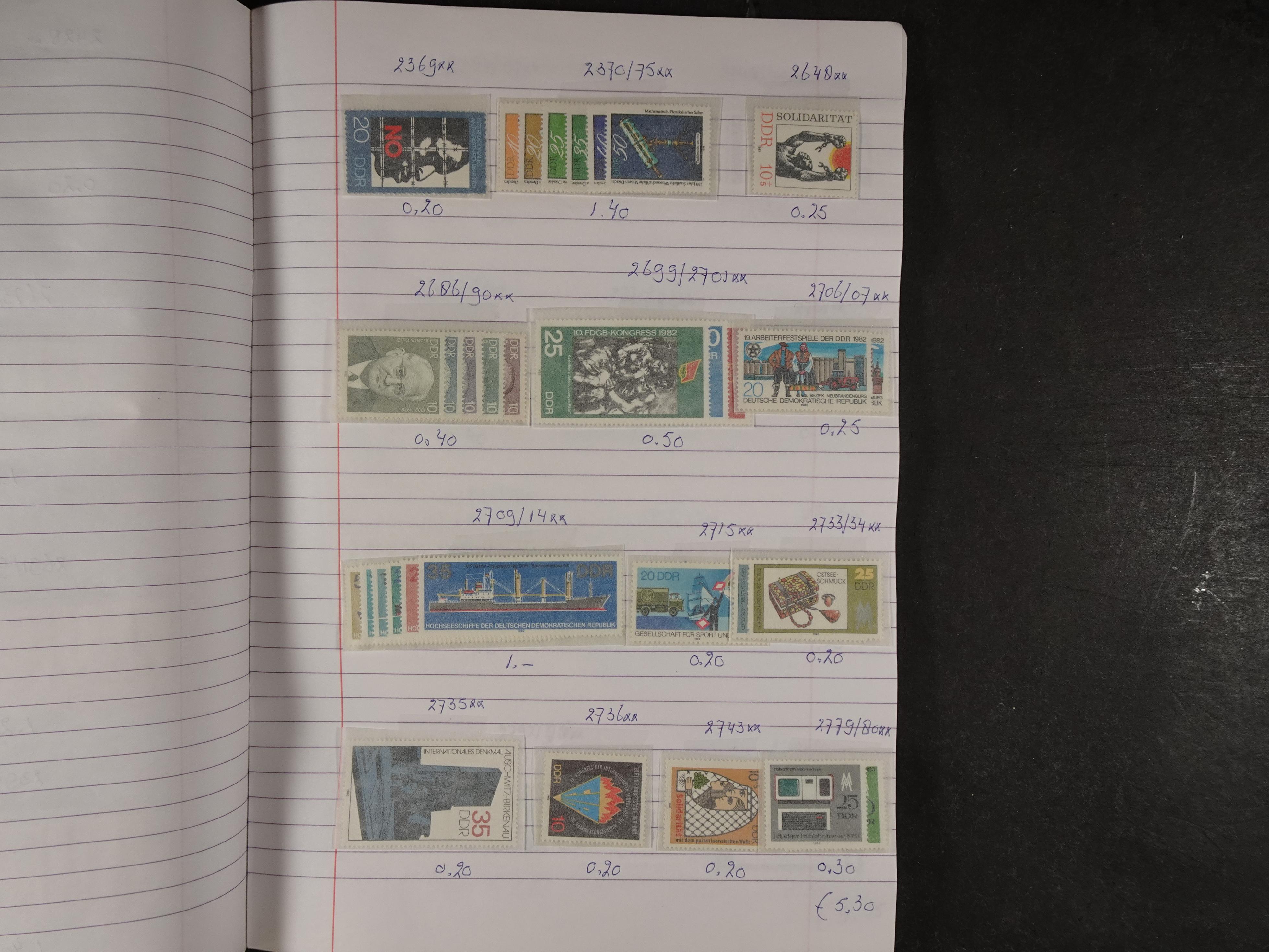 Mooie partij gelopen Rondzendboekjes.
Veel postfris.
Enorme restwaarde 392