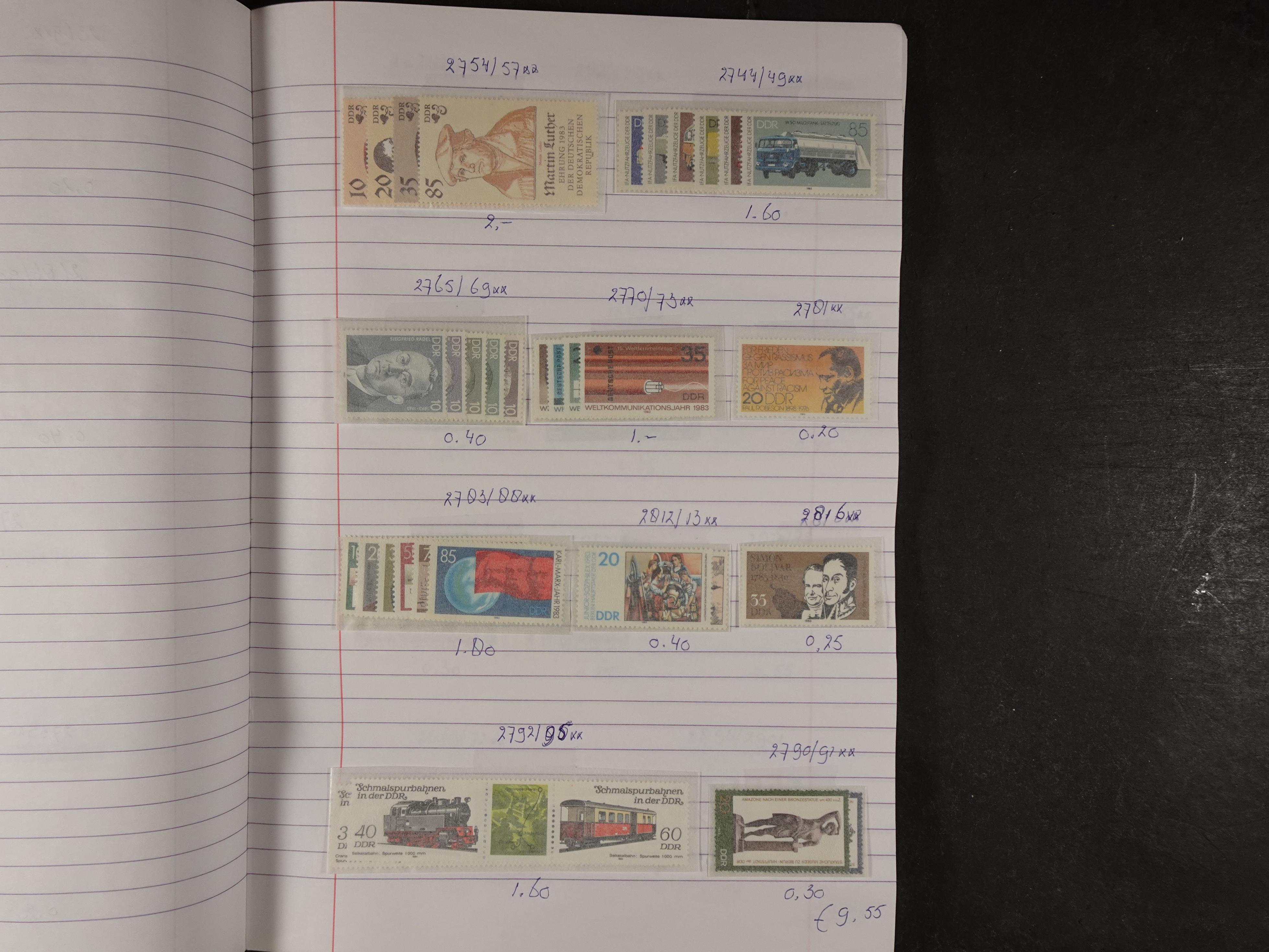 Mooie partij gelopen Rondzendboekjes.
Veel postfris.
Enorme restwaarde 393