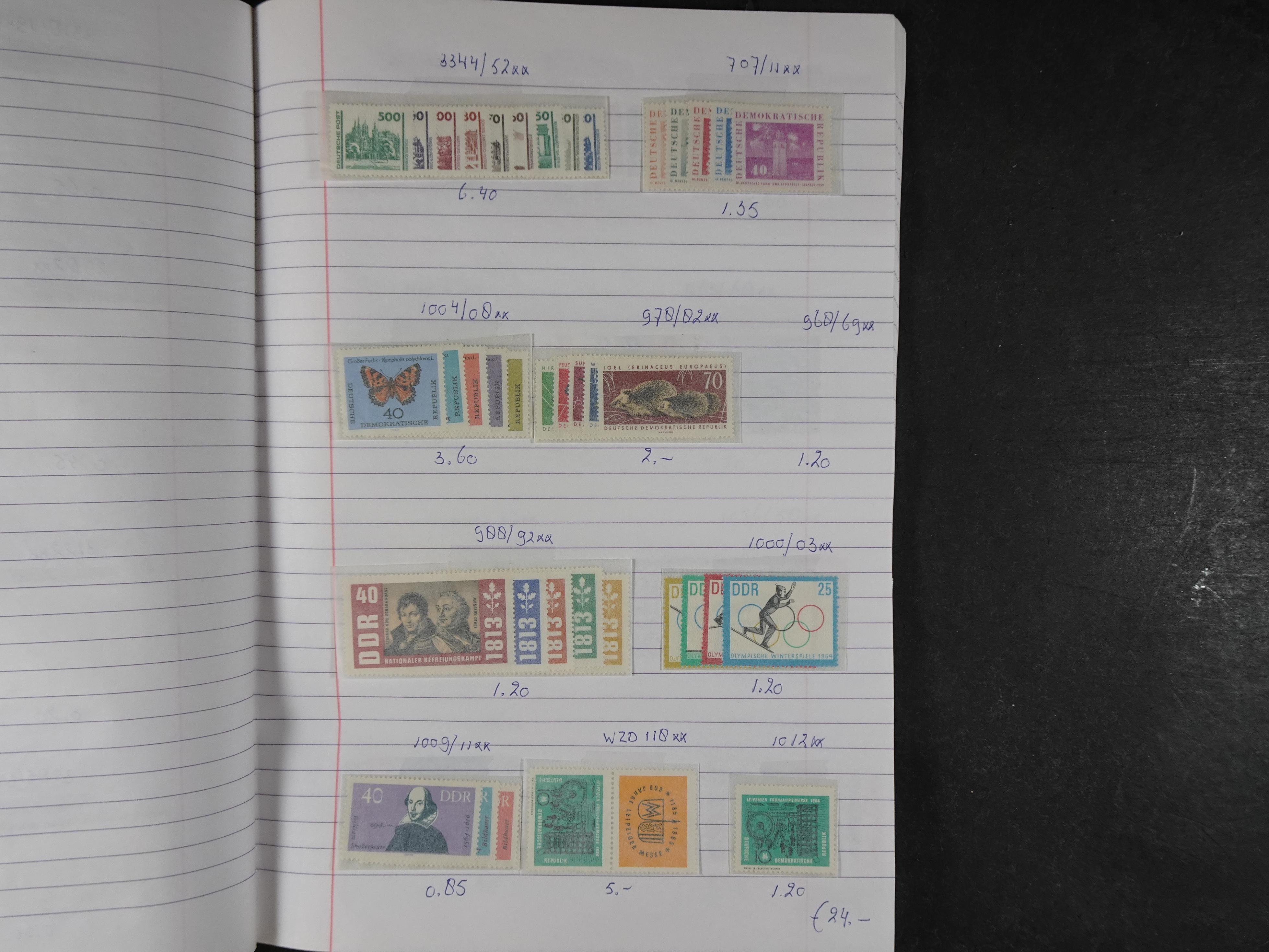 Mooie partij gelopen Rondzendboekjes.
Veel postfris.
Enorme restwaarde 397